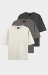 3 PACK - BLANK WASHED T-SHIRT