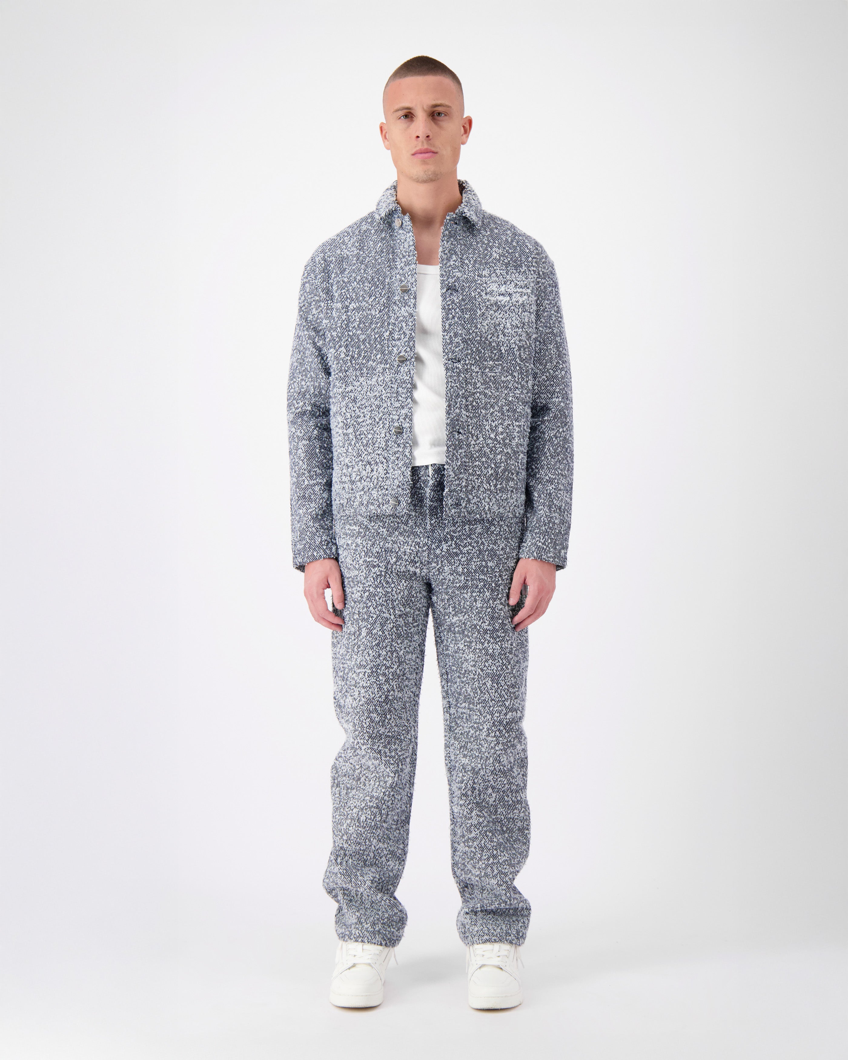 BOUCLE CARPENTER JACKET | Blau