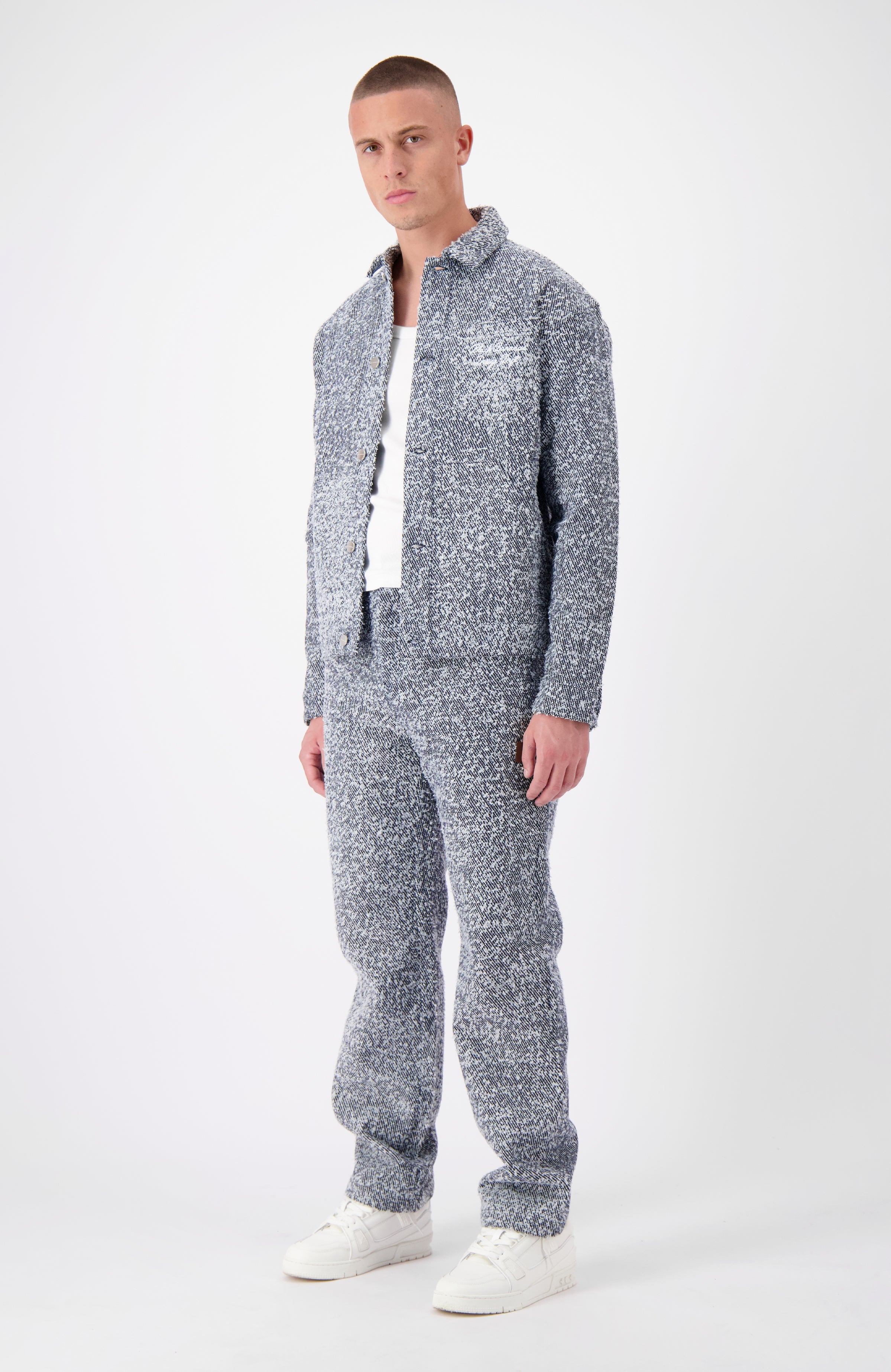 BOUCLE CARPENTER JACKET | Blue