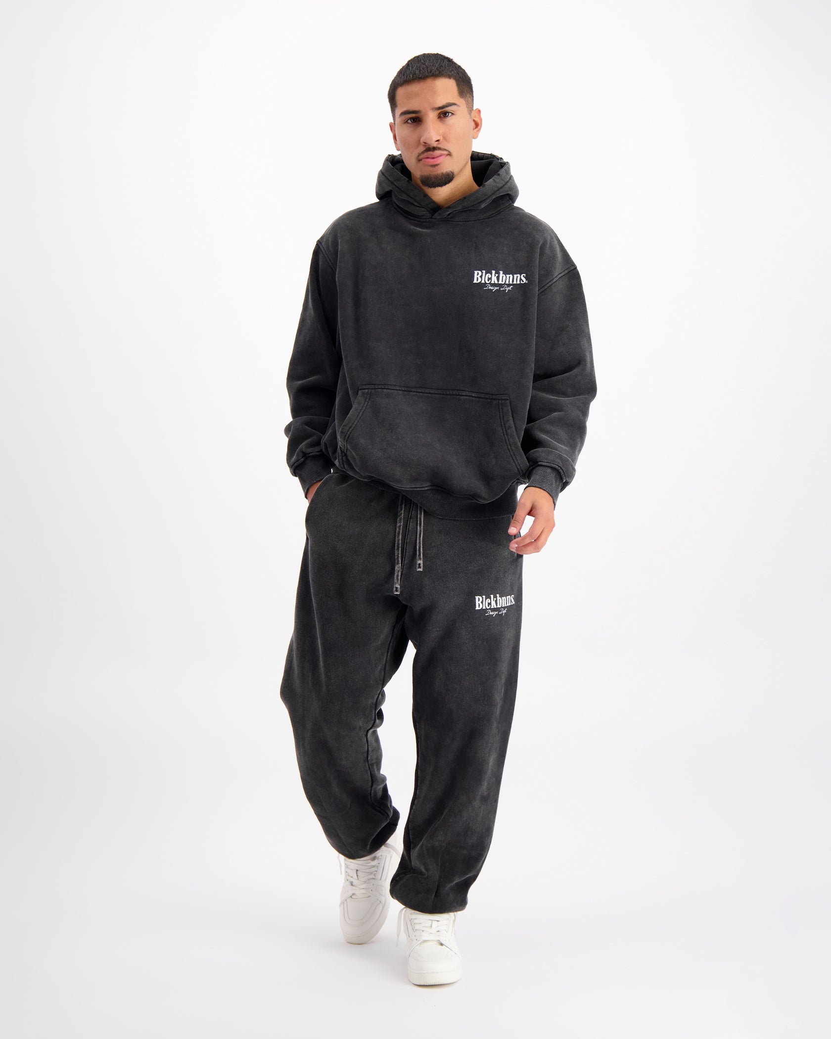 BRUSH WASHED SWEATSUIT | Black