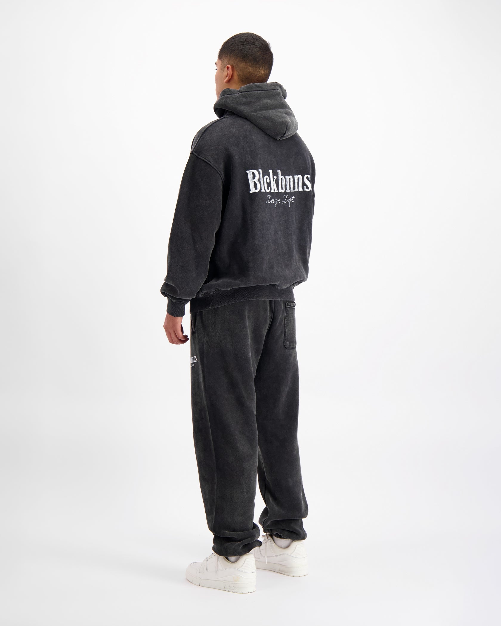 BRUSH WASHED SWEATSUIT | Black