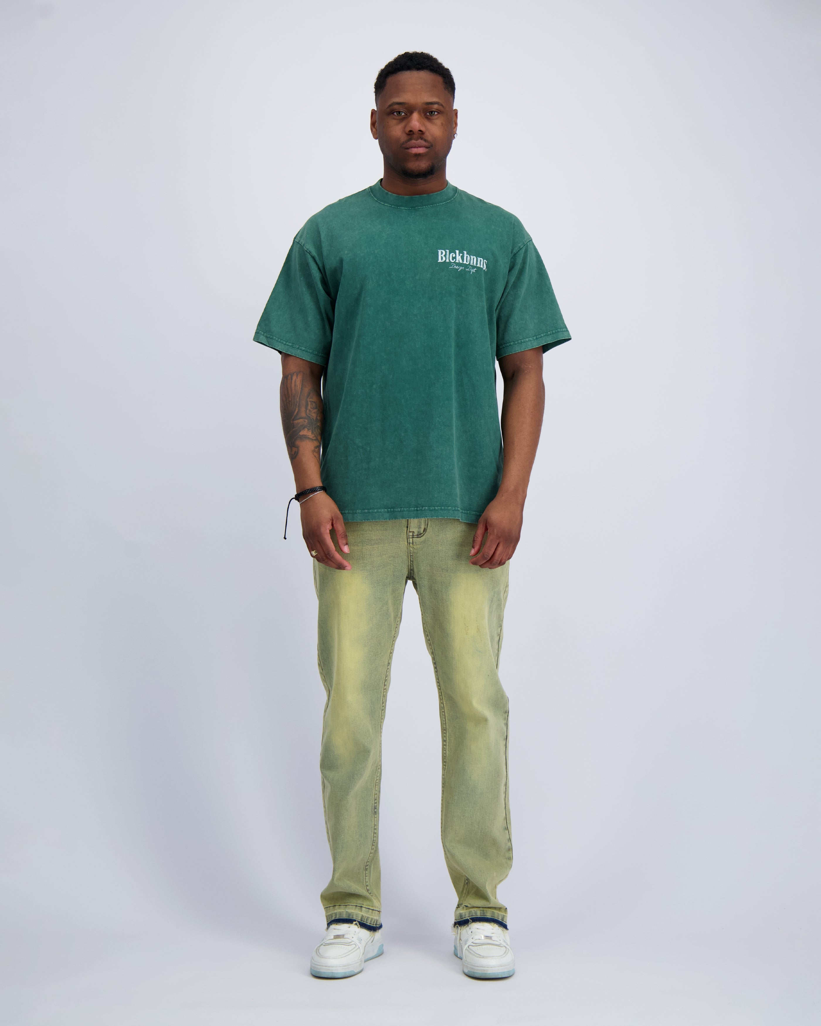 BRUSH T-SHIRT | Donkergroen