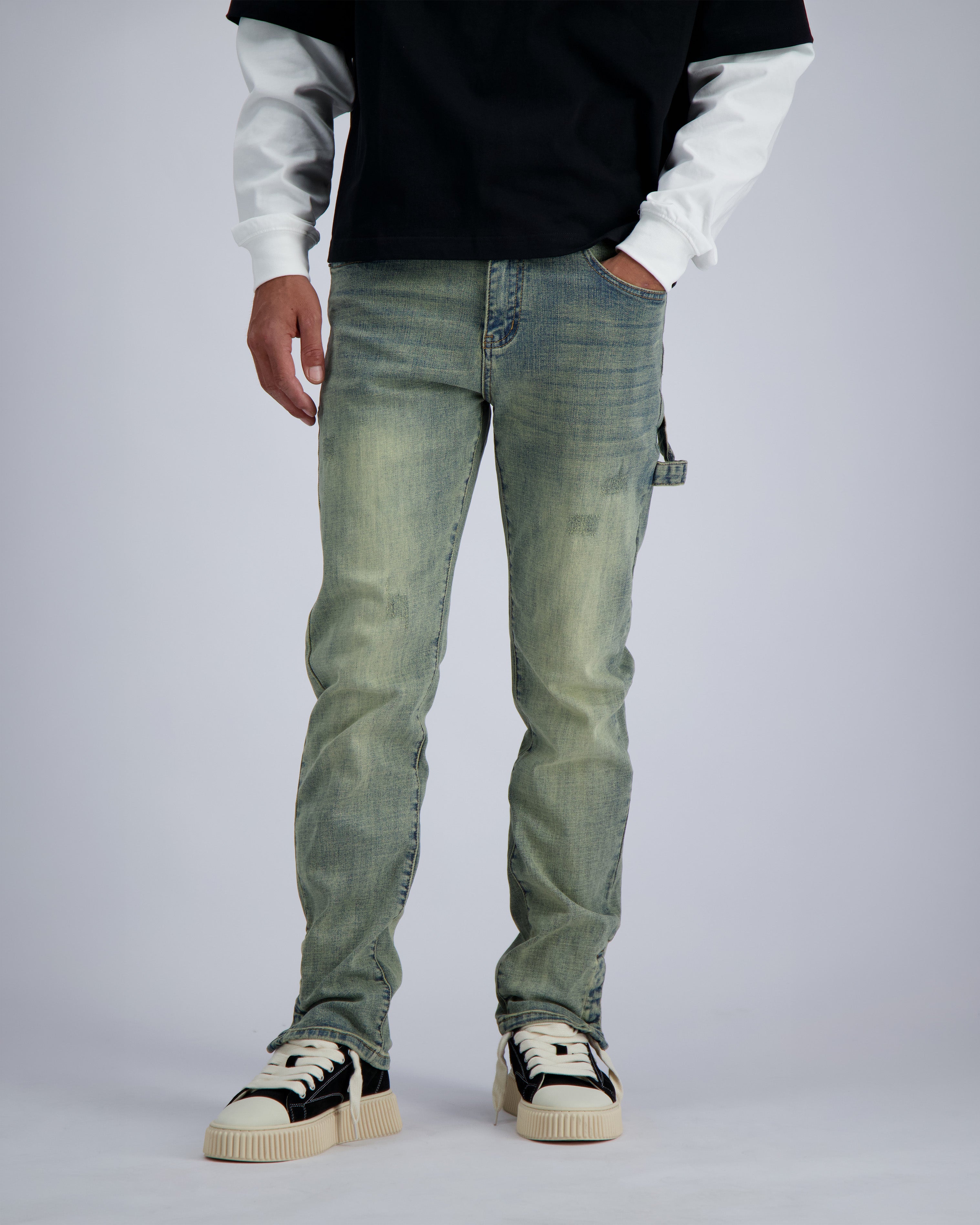 DENIM MET KNOPPEN | Blauw