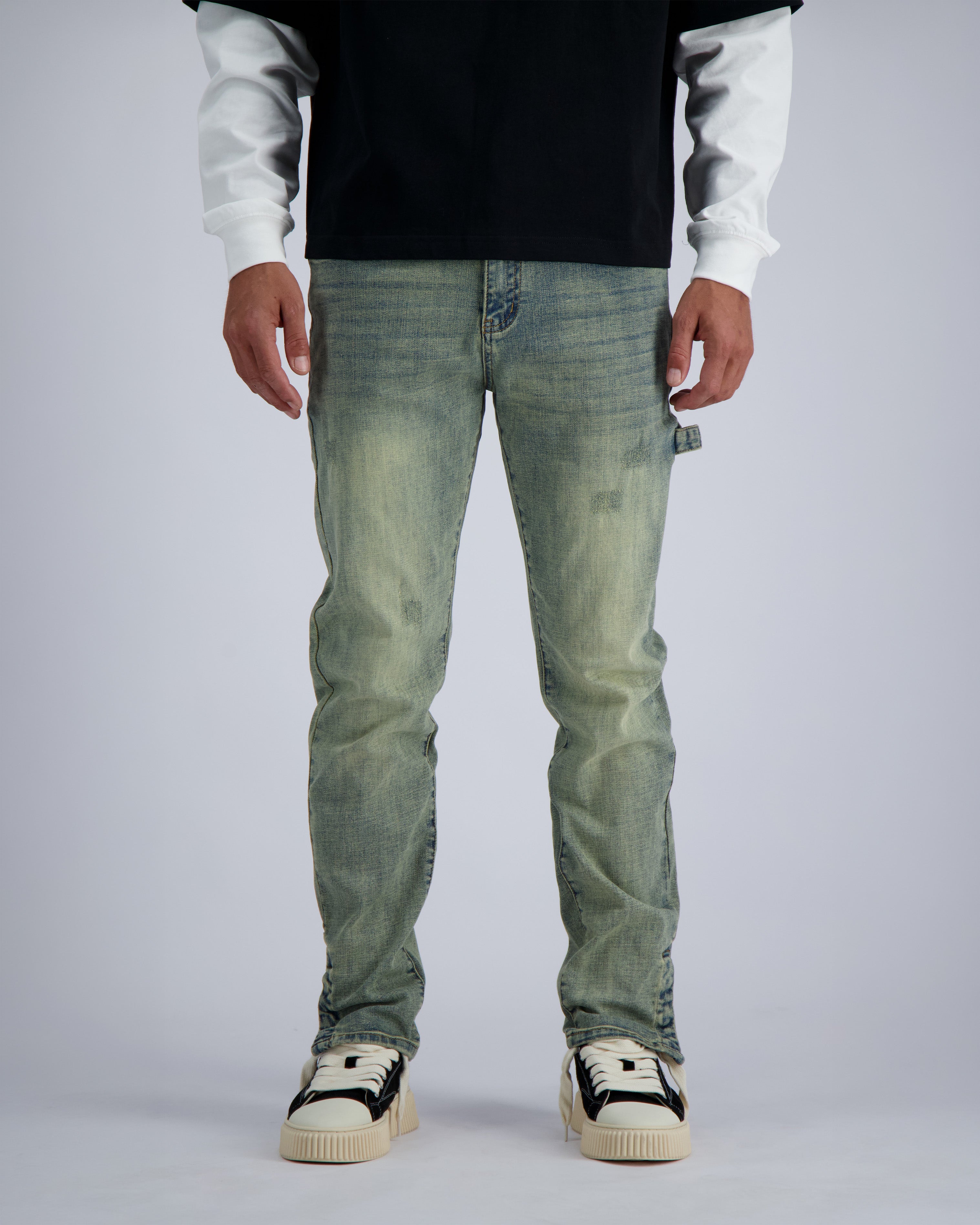 DENIM MET KNOPPEN | Blauw