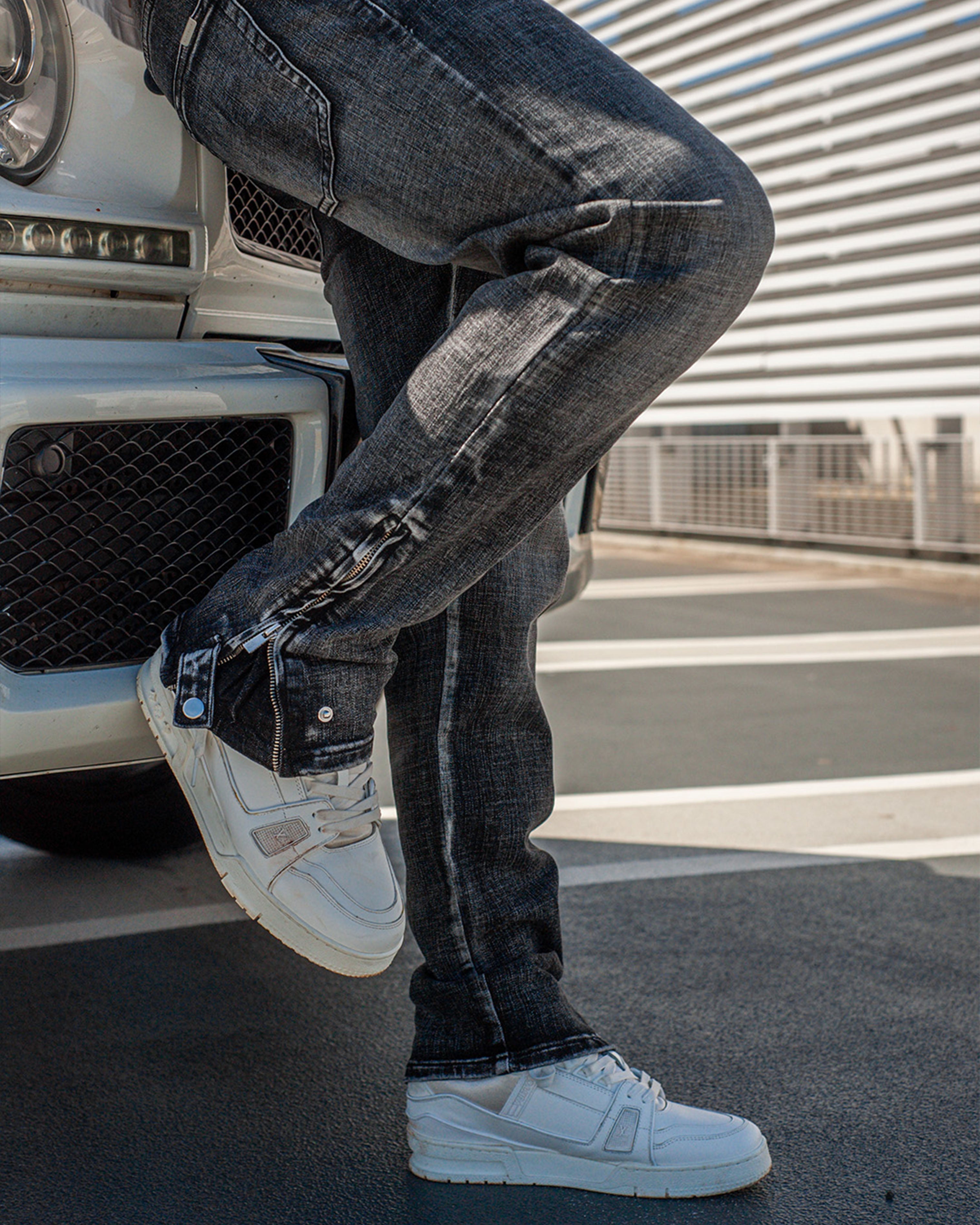 CARBON SLIM DENIM | Schwarz