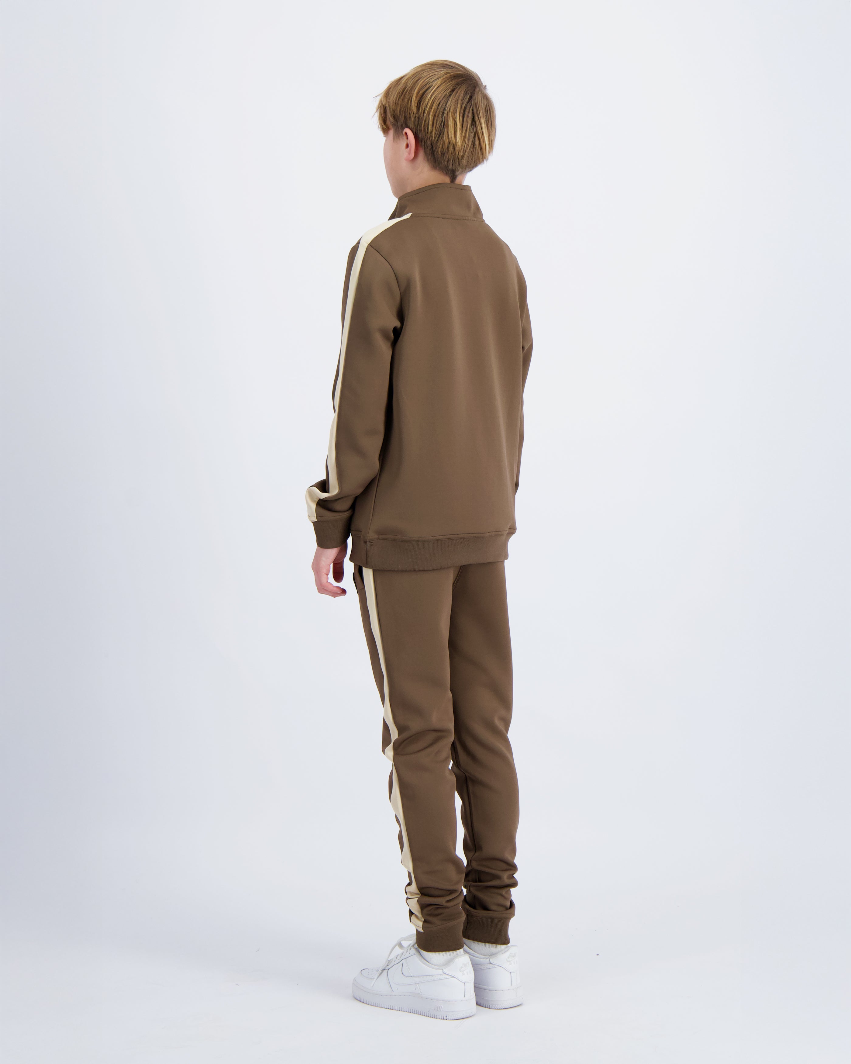 KIDS ZIP-UP TRACKSUIT | Brown