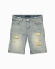 DISTRESSED DENIM SHORTS | Light Blue