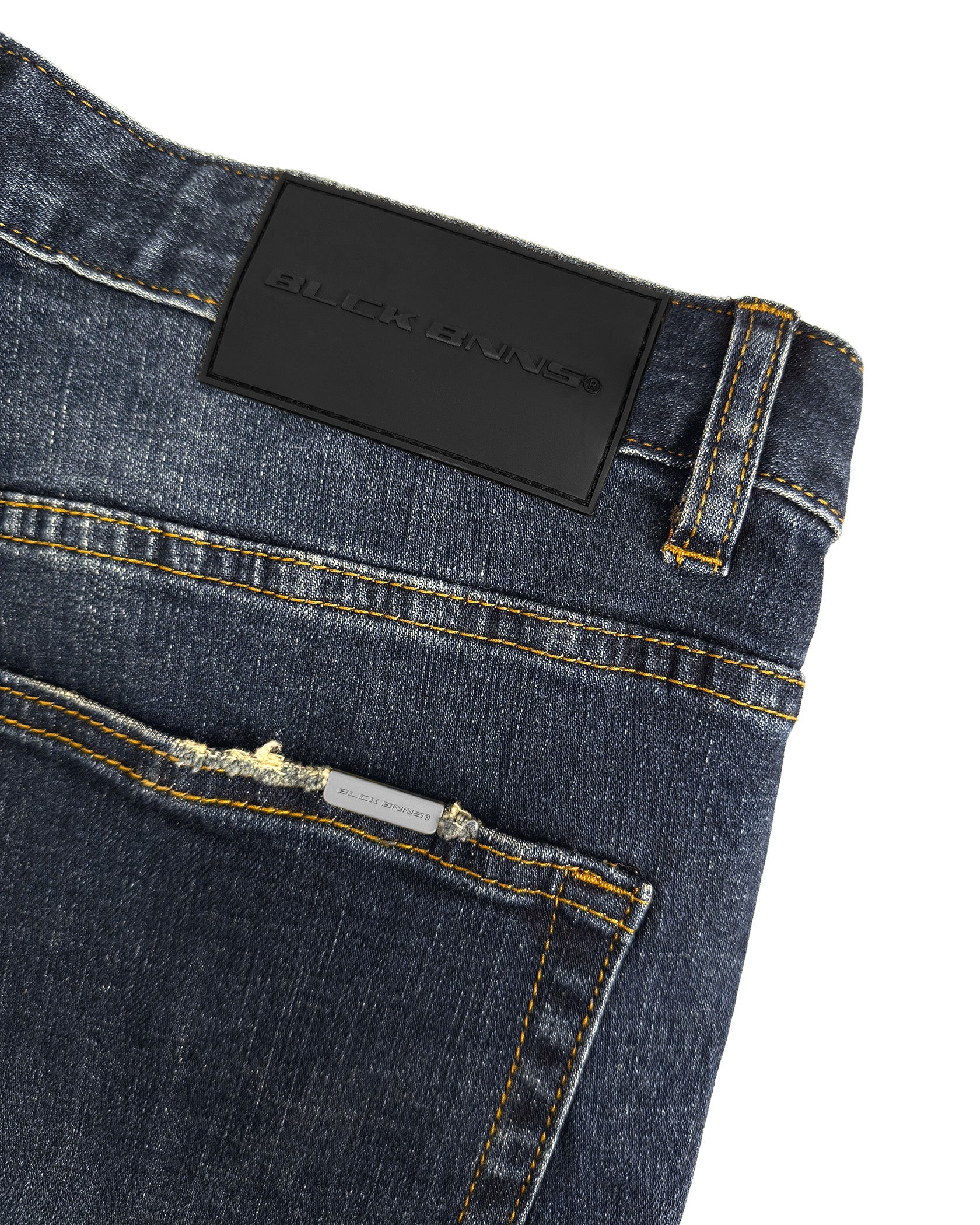 FADED SLIM DENIM | Dark Blue