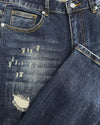 FADED SLIM DENIM | Dark Blue