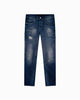 FADED SLIM DENIM | Dark Blue