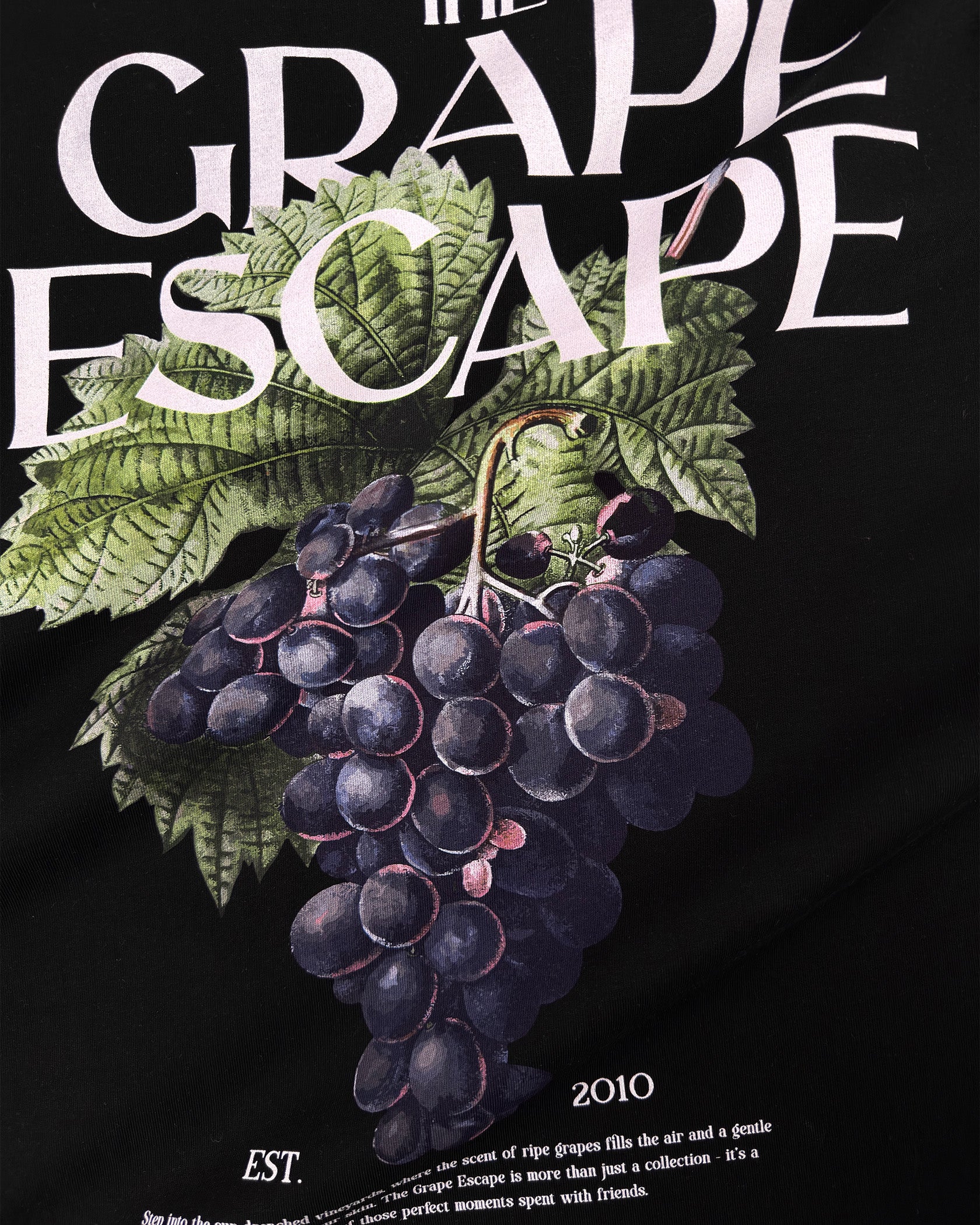 GRAPE t-shirt  Zwart