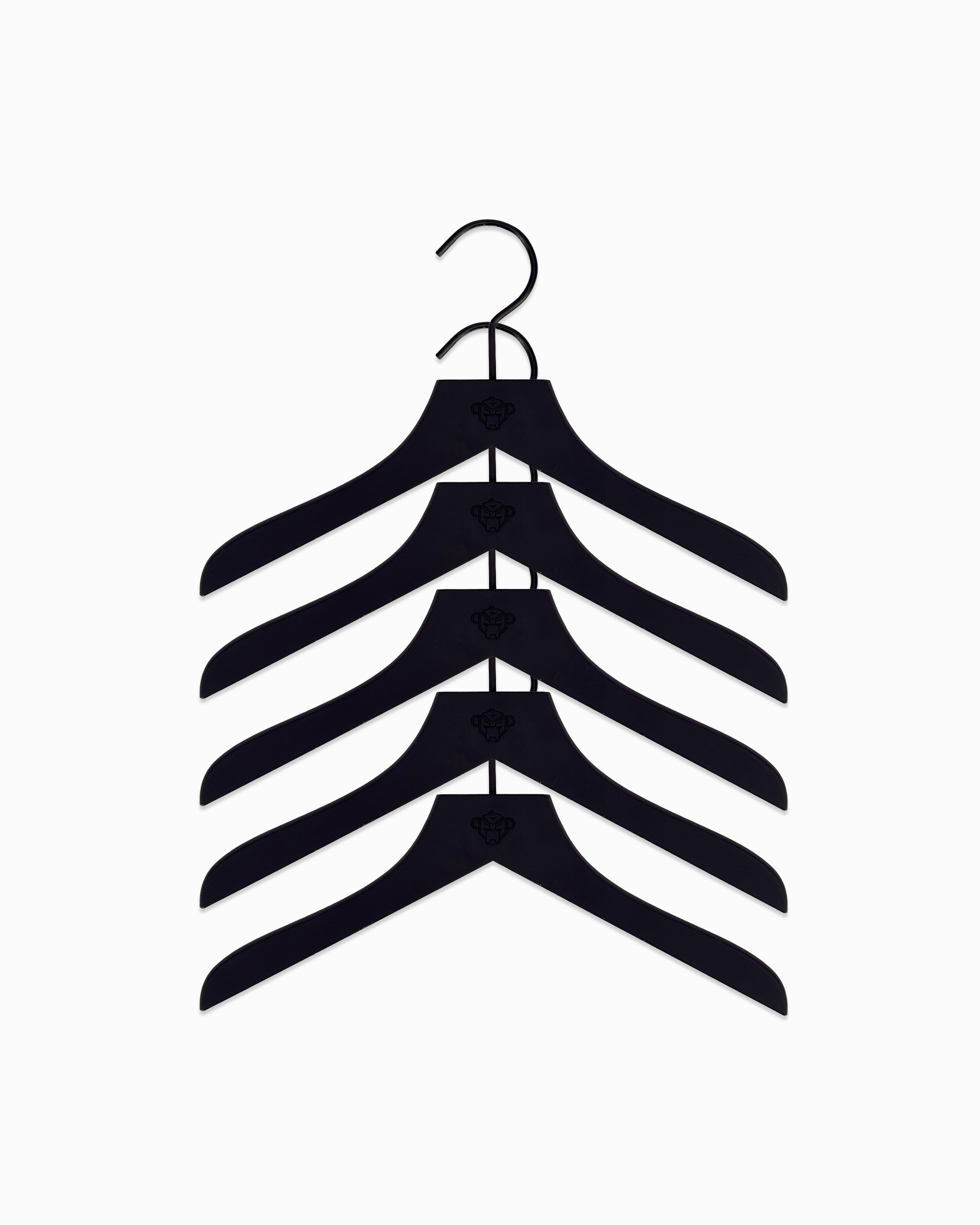 Lote de 5 perchas para ropa de adulto | Negro