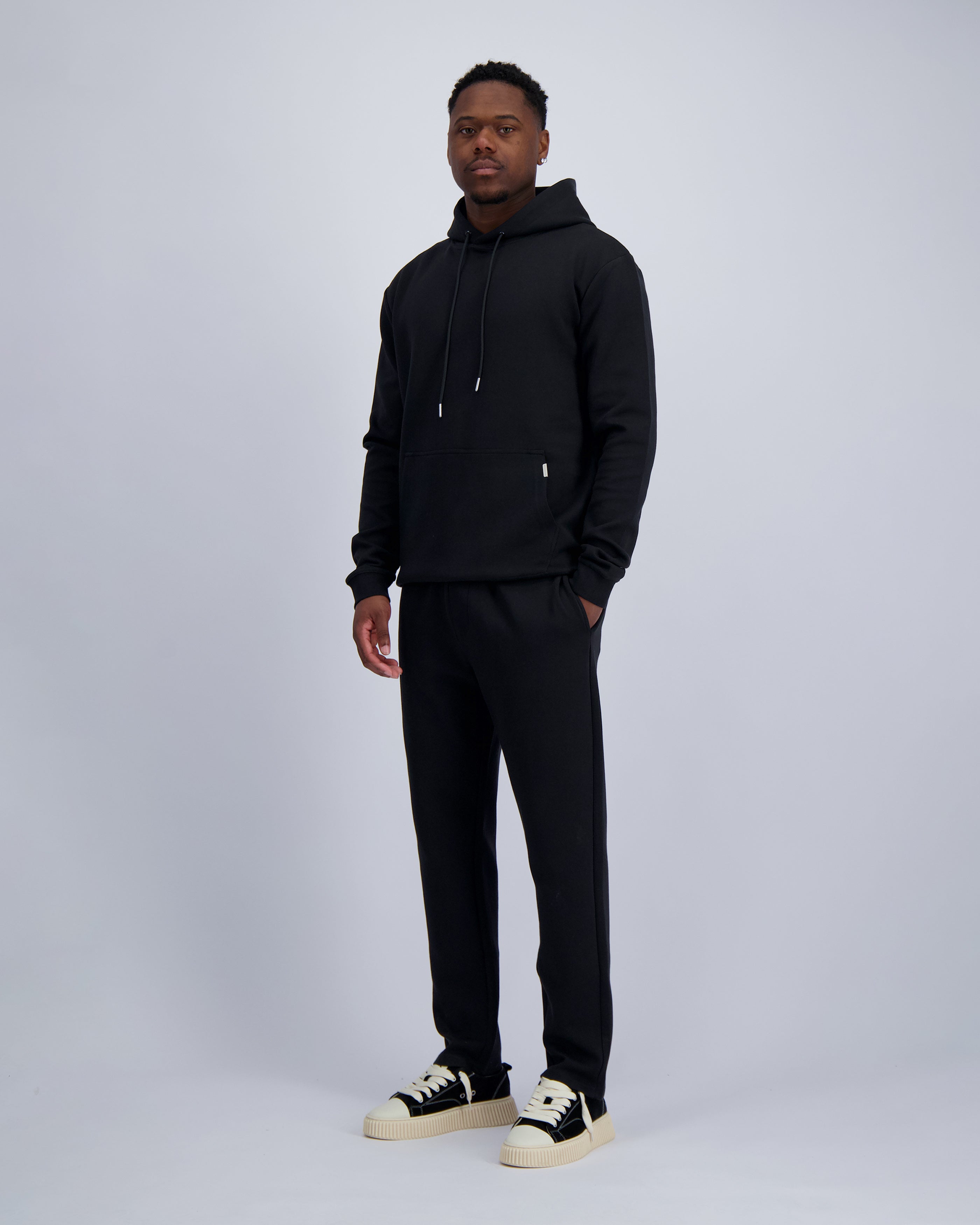 HOODED FLEX SUIT | Brown
