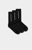 3-PACK INITIAL SOCKS | Black