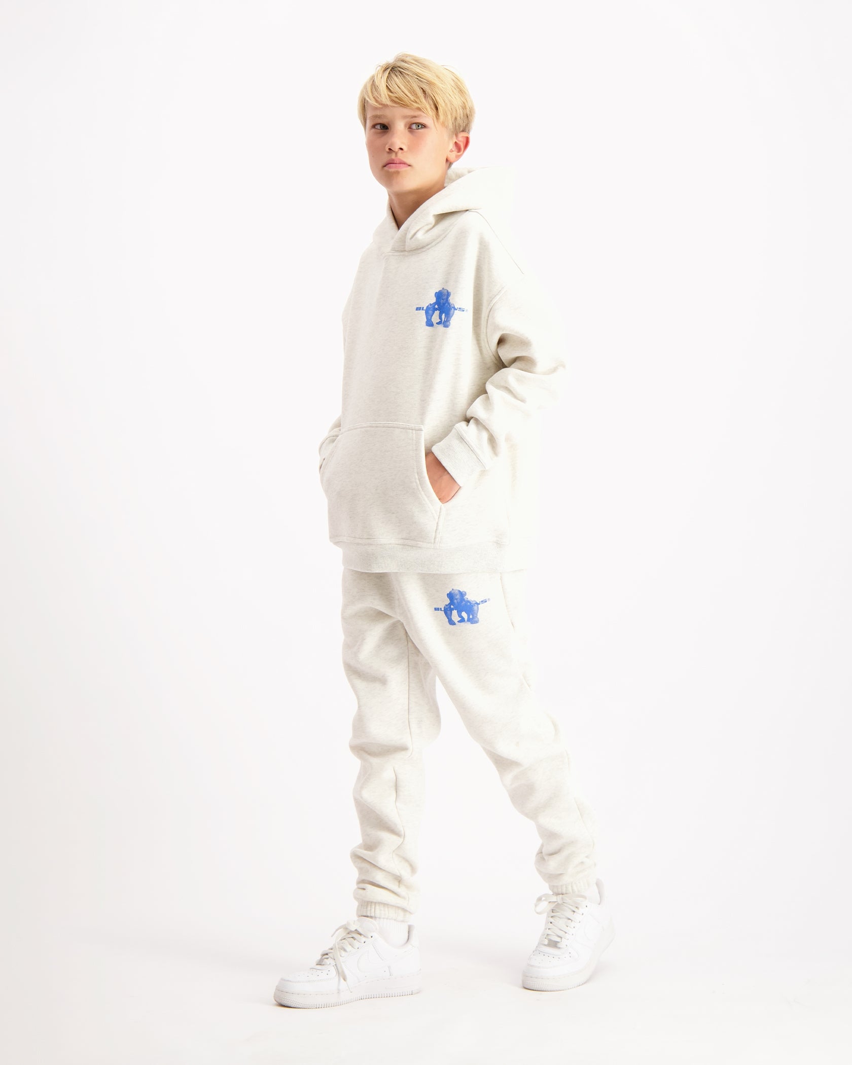 KIDS 3D XRAY SWEATSUIT | Melange Grey