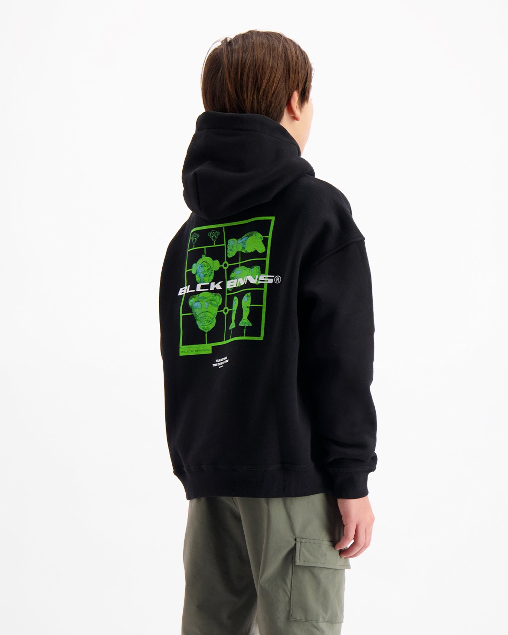 KIDS ACTION FIGURE HOODIE | Black