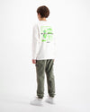 KIDS ACTION FIGURE LONGSLEEVE T-SHIRT | White