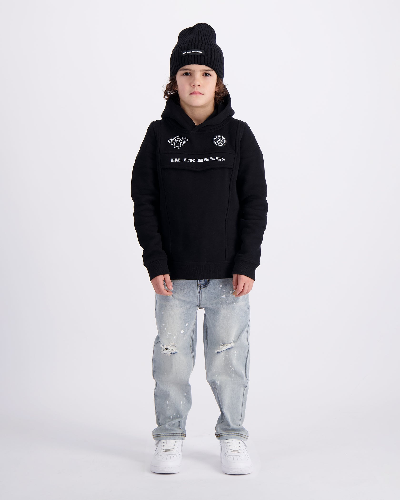 KIDS ANORAK HOODIE | Black