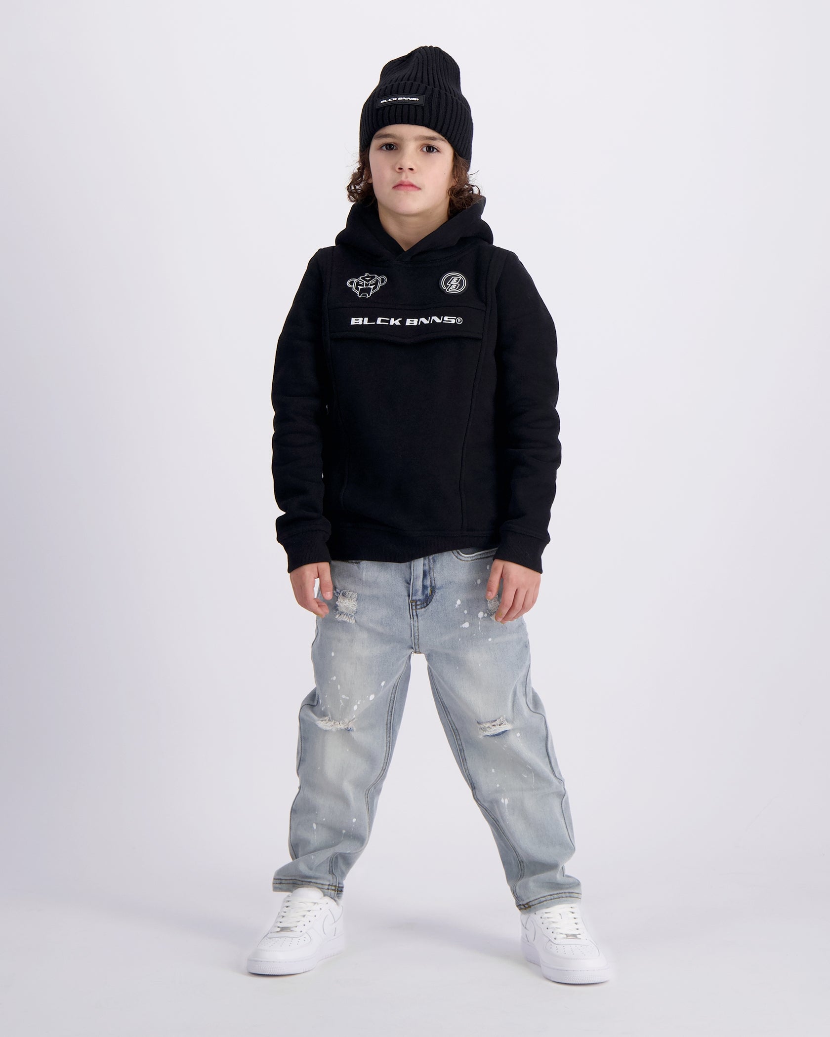 KIDS ANORAK HOODIE | Black