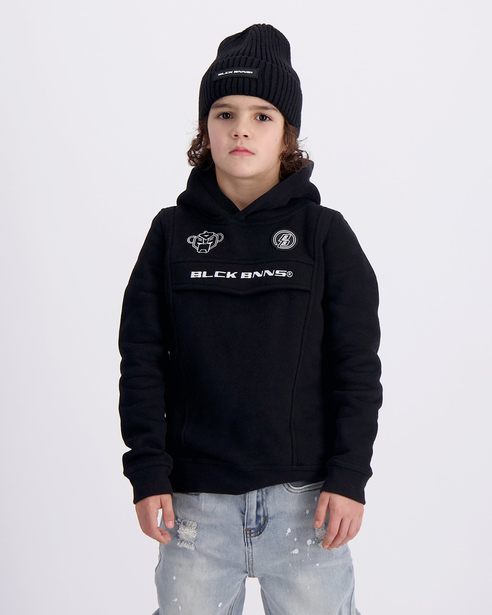 KIDS ANORAK HOODIE | Black