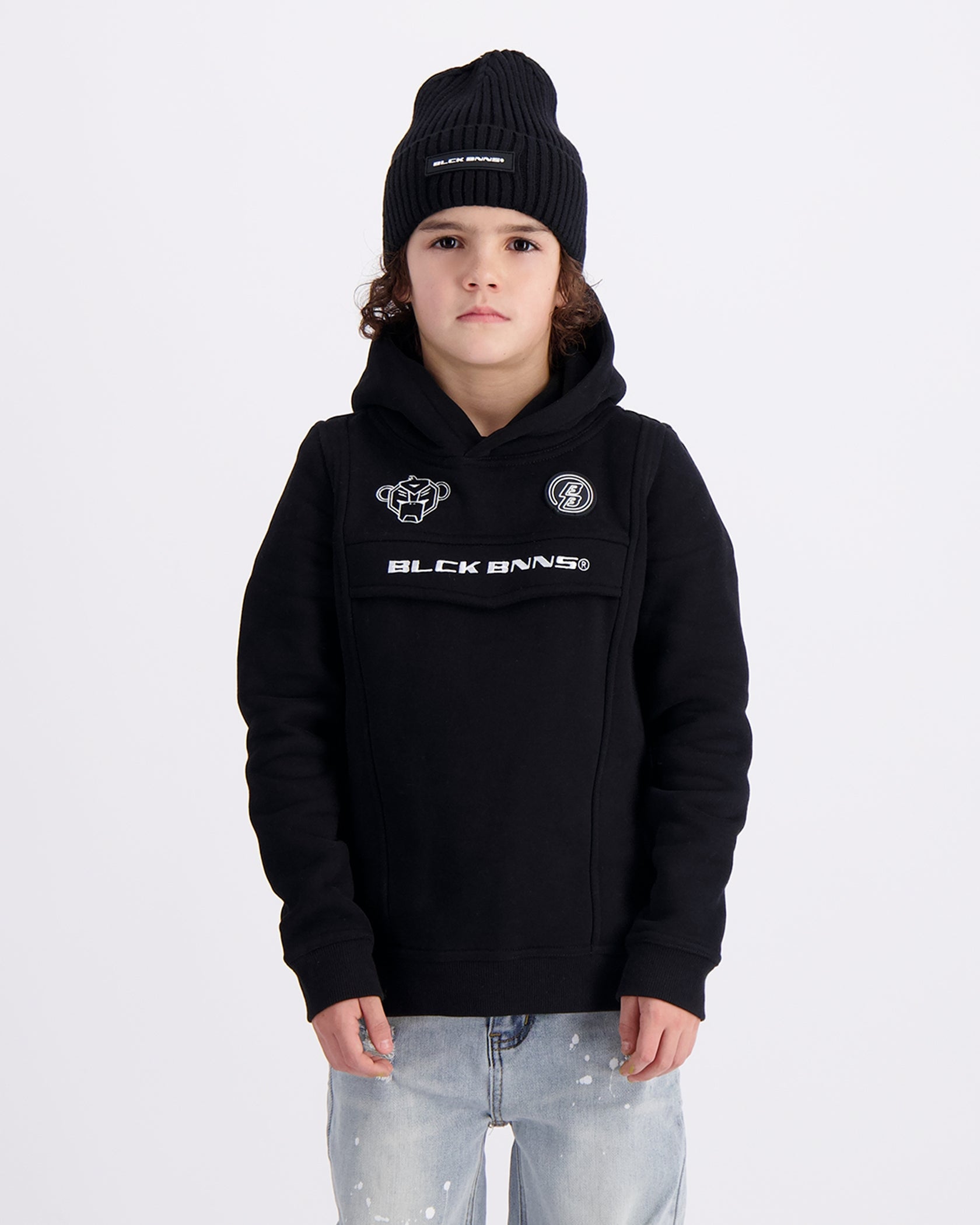 KIDS ANORAK HOODIE | Black