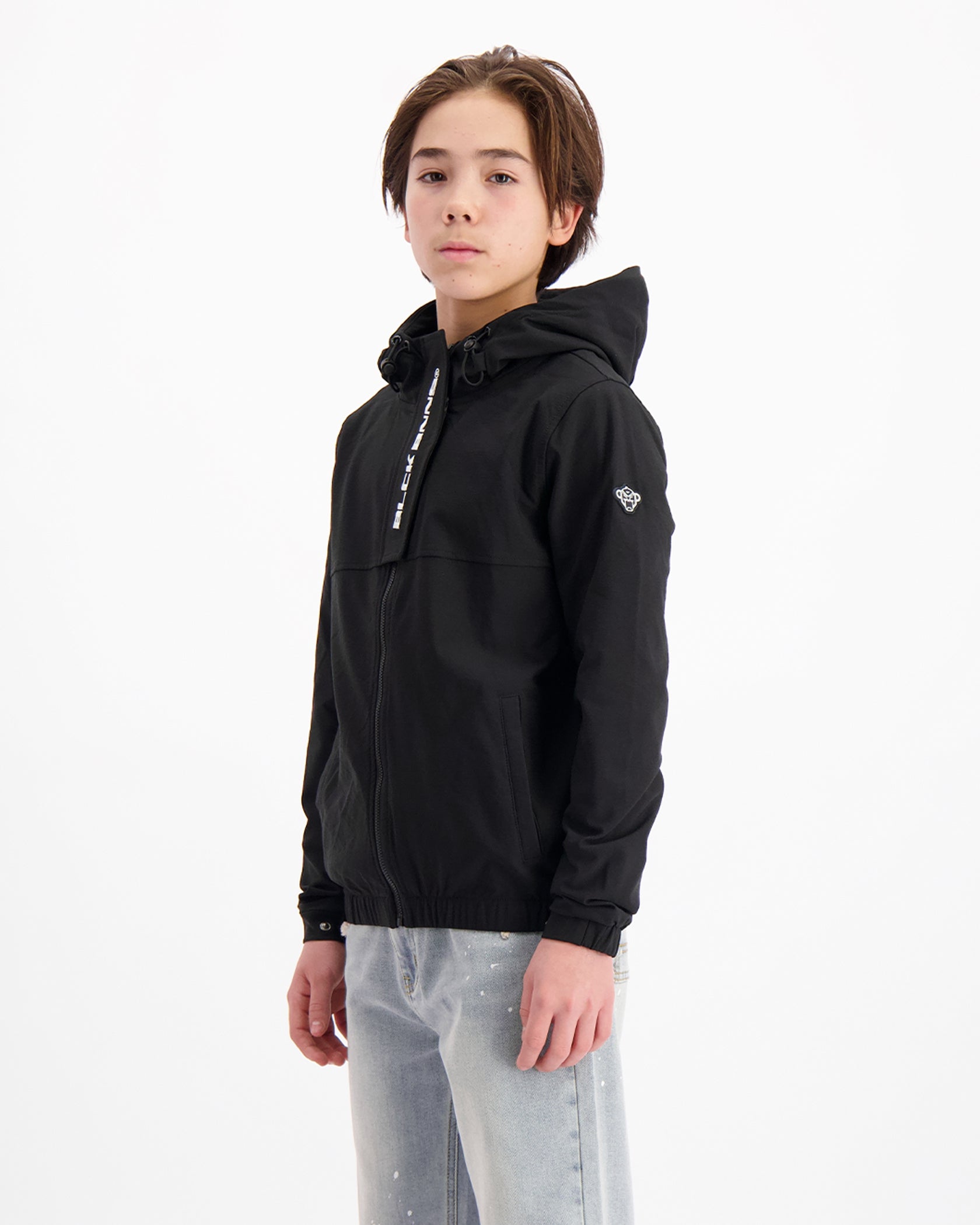 美品 FCRB BACK STRIPE ANORAK サイズS ブラック ビッグサイズ USA製 BESCHWA アノラックパーカ ハーフジップ