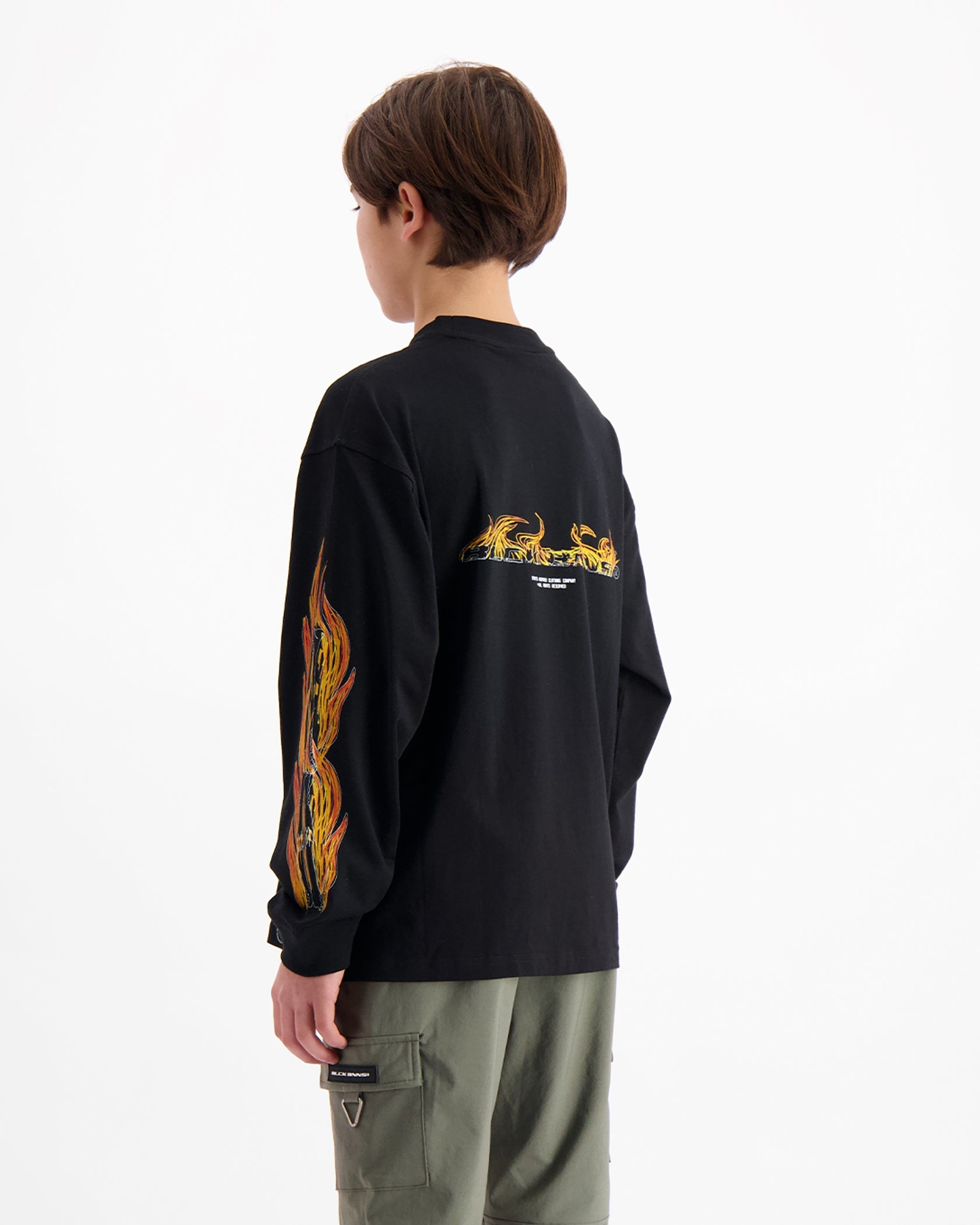 KIDS BLAZE LONGSLEEVE T-SHIRT | Black