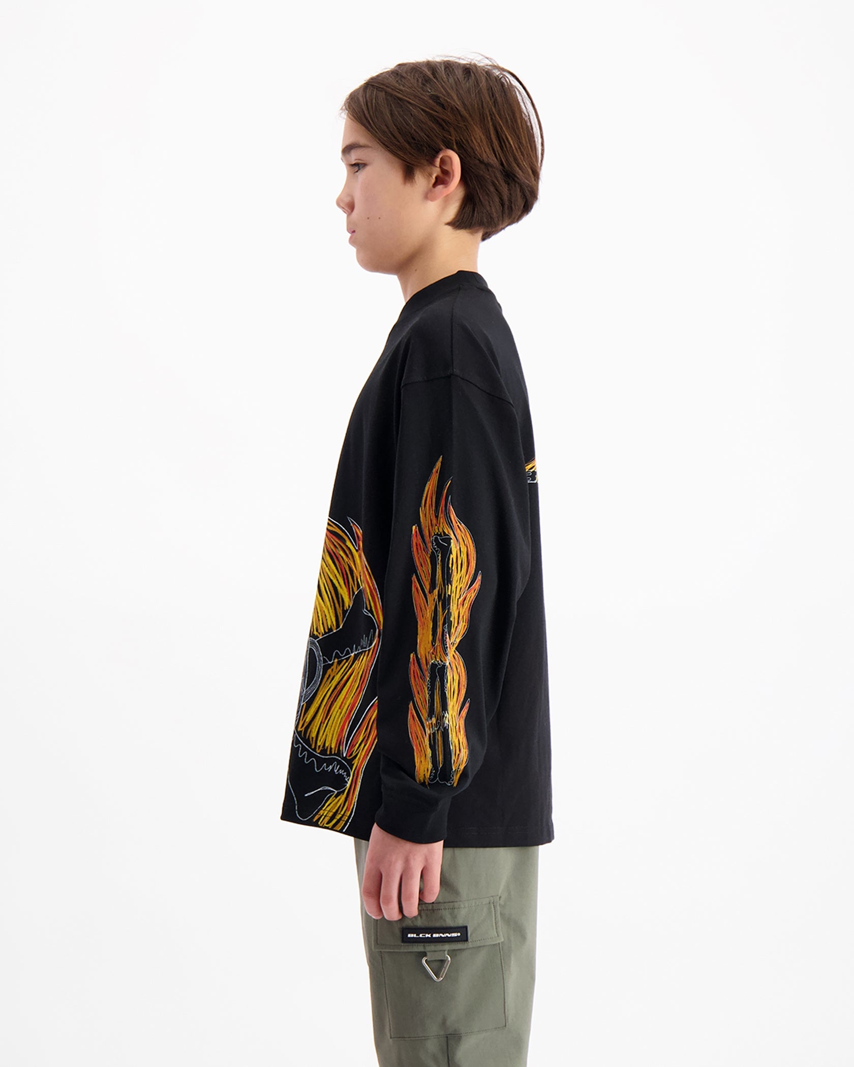 KIDS BLAZE LONGSLEEVE T-SHIRT | Black