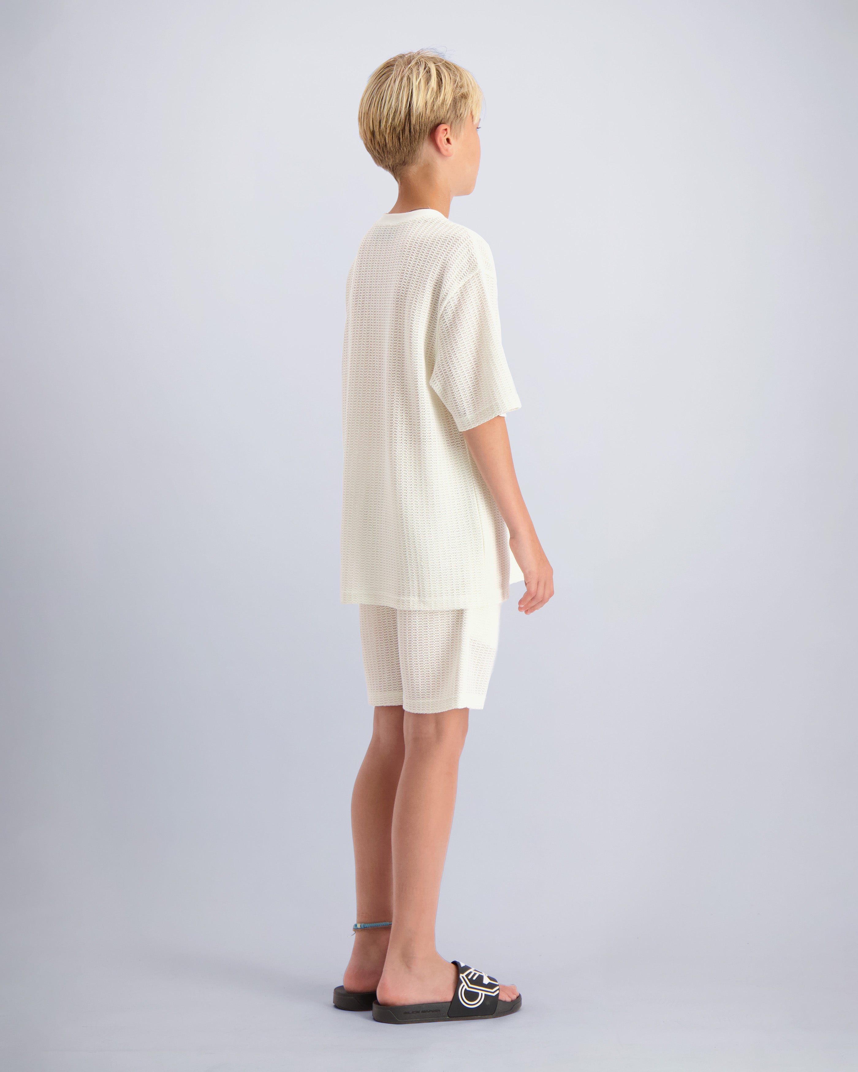 KIDS CHROCHET TWINSET | Off White