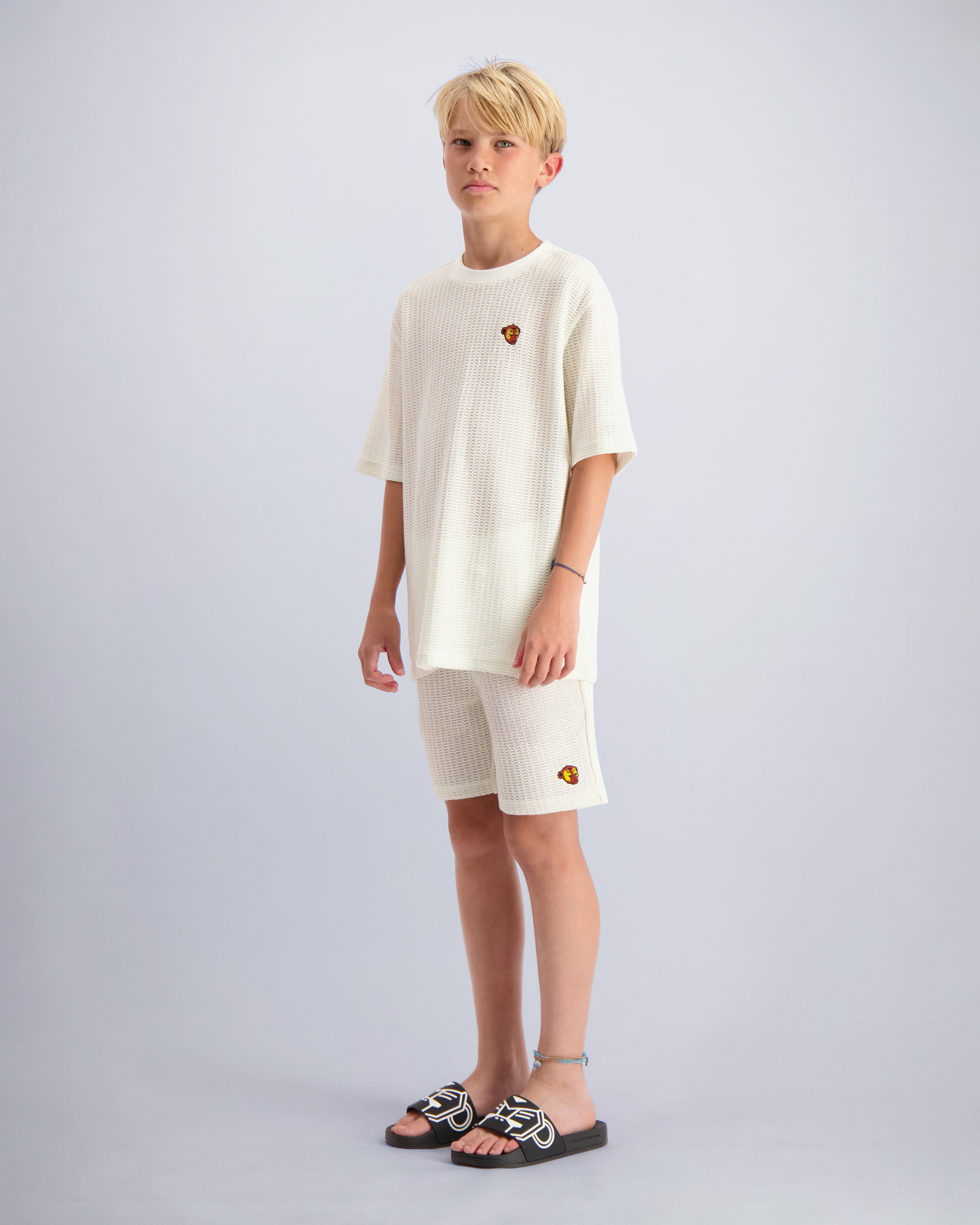 KIDS CHROCHET TWINSET | Off White