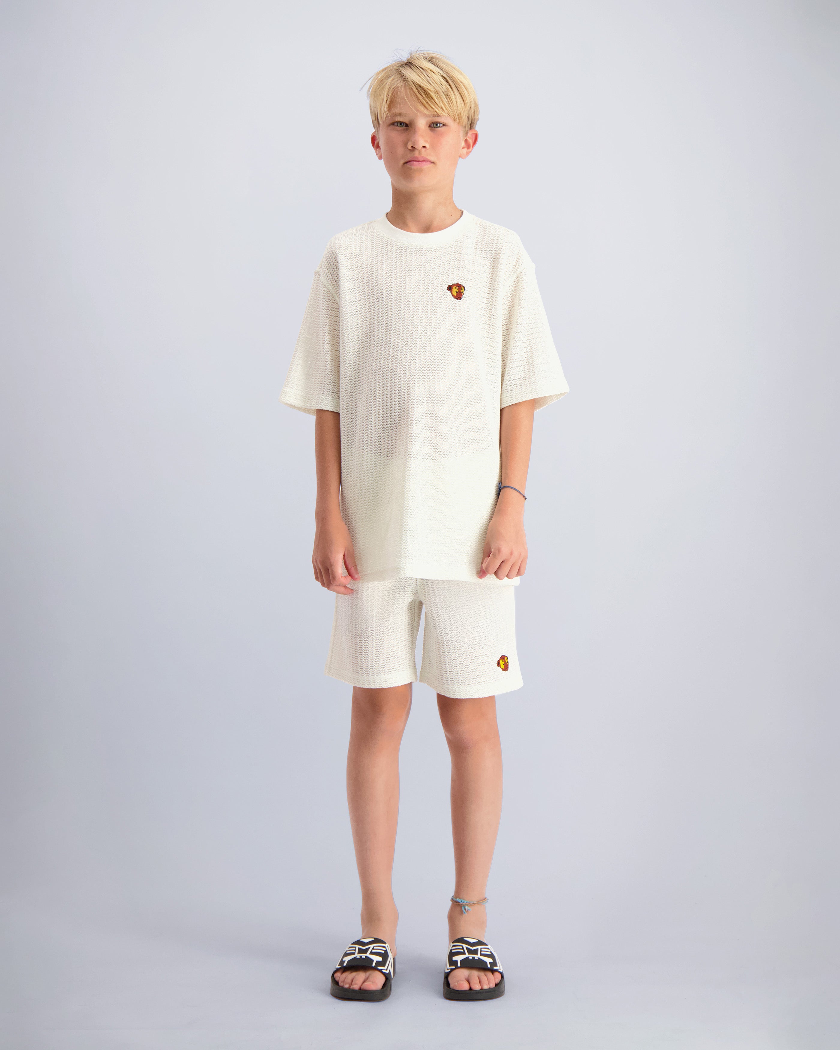 KIDS CHROCHET TWINSET | Off White