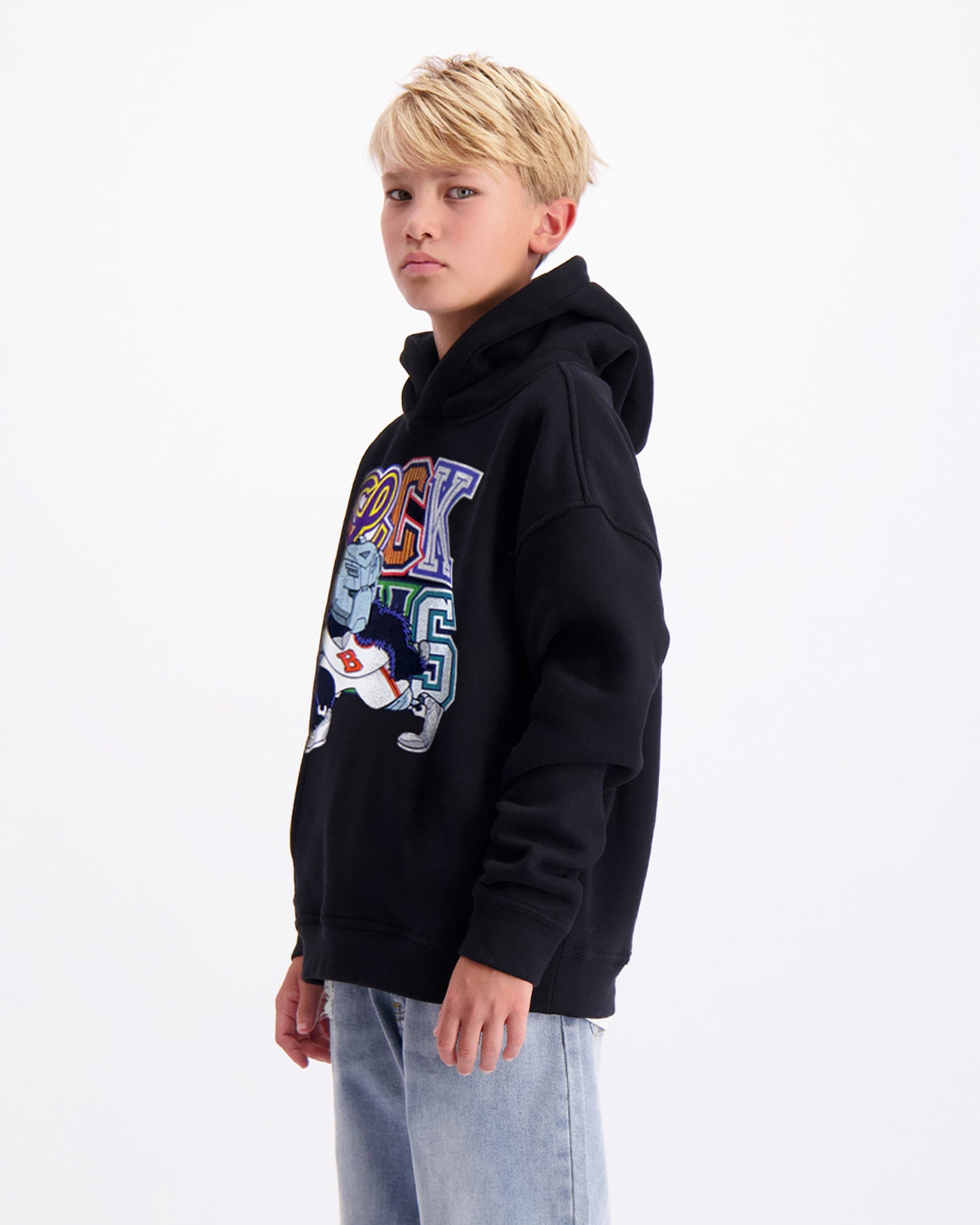 KIDS DRIBBLE HOODIE | Black