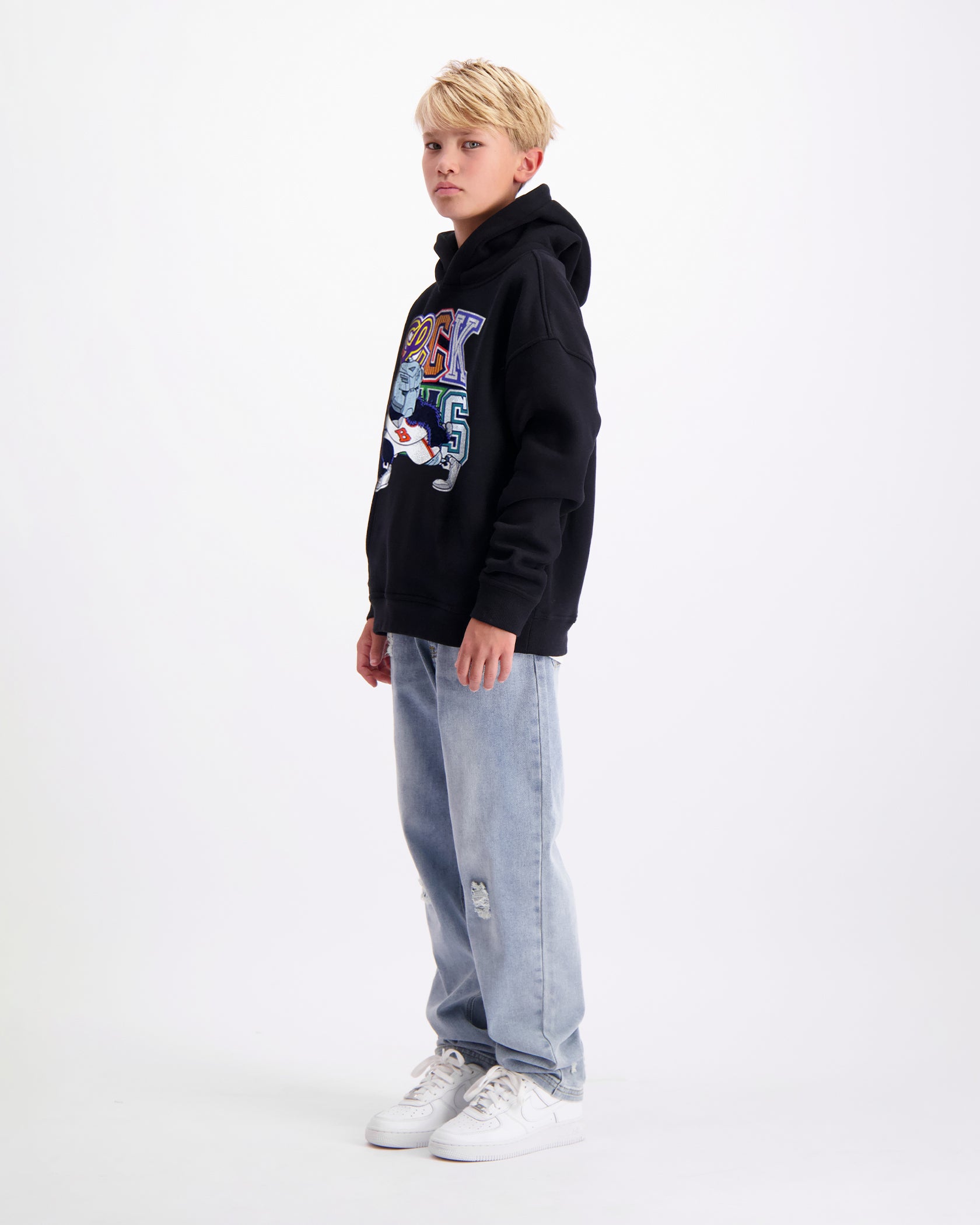KIDS DRIBBLE HOODIE | Black