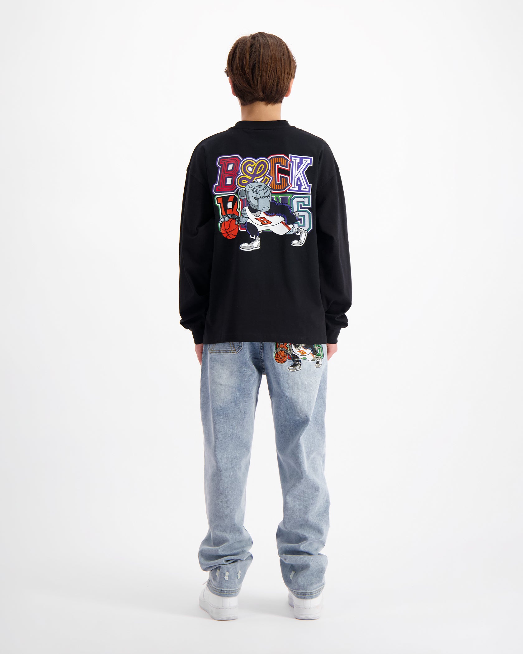 KIDS DRIBBLE LONGSLEEVE SET | Black