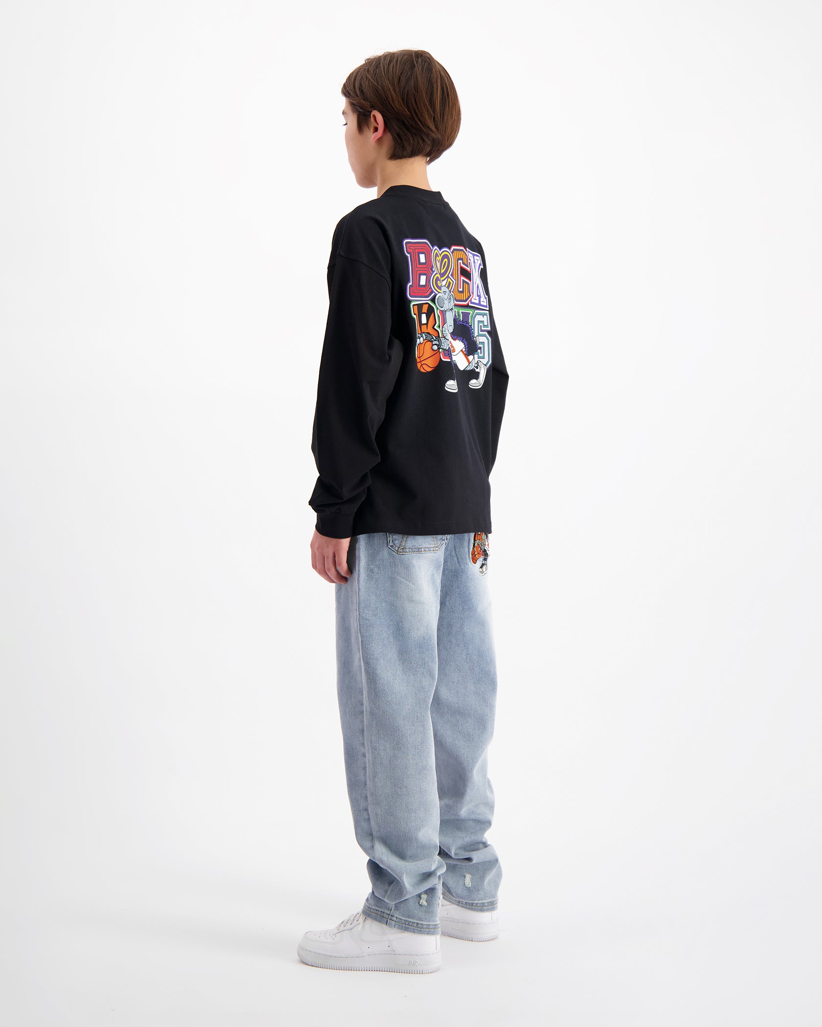 KIDS DRIBBLE LONGSLEEVE SET | Black