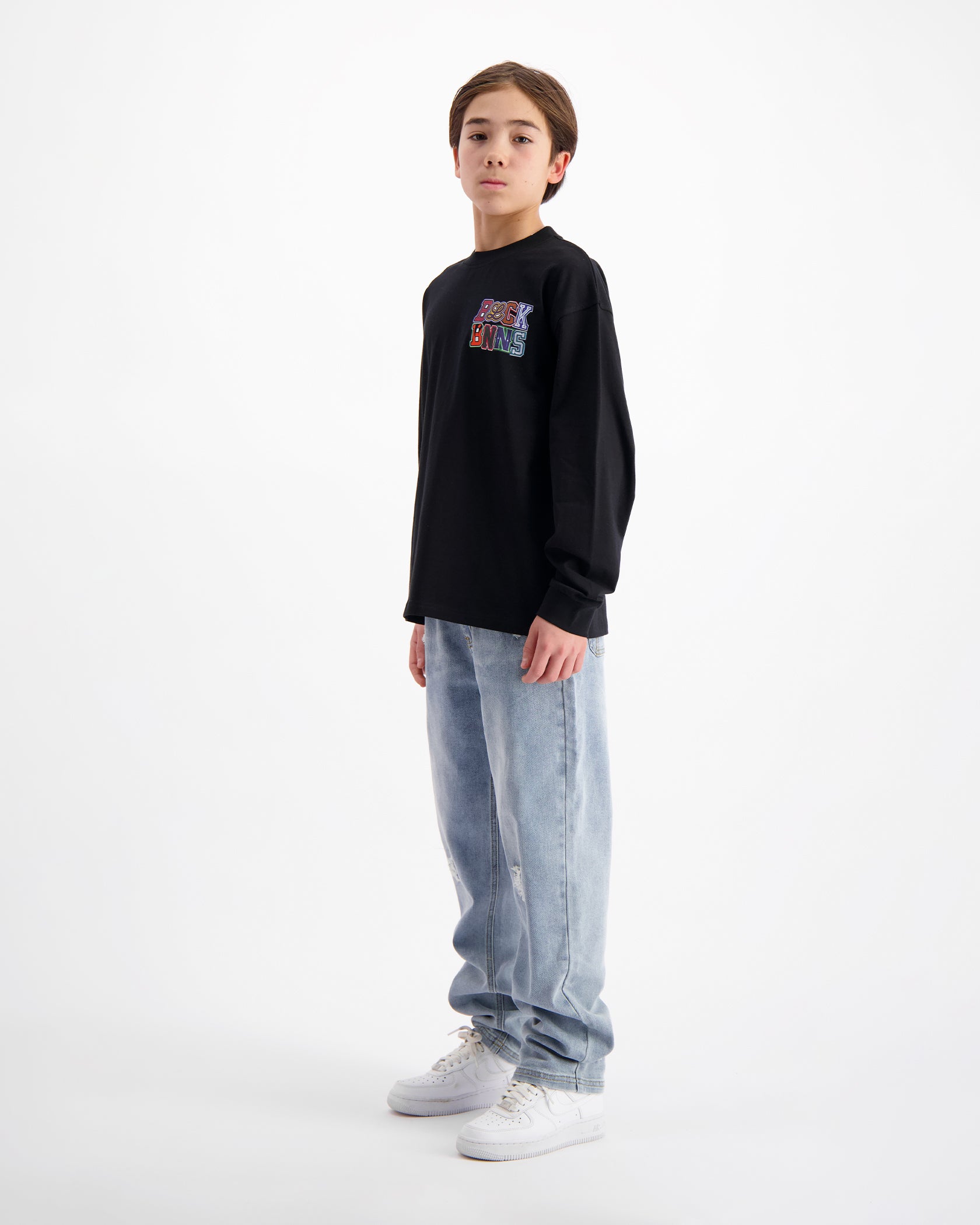 KIDS DRIBBLE LONGSLEEVE SET | Black