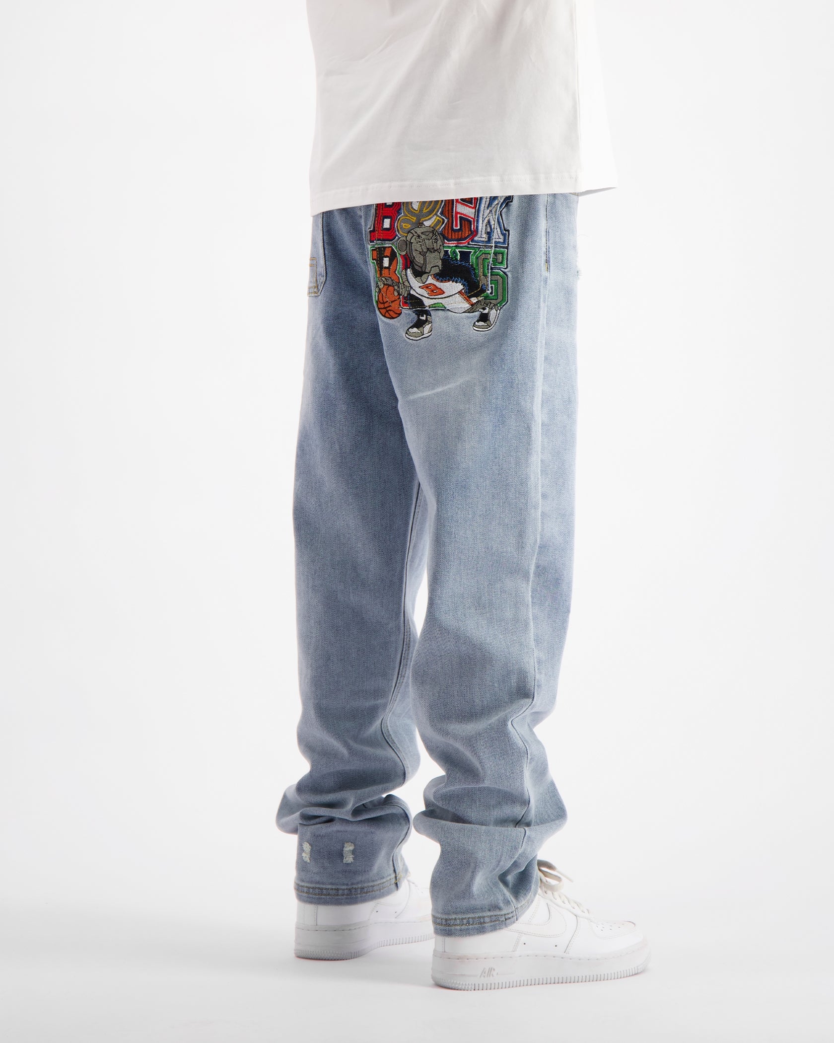 KIDS DRIBBLE STRAIGHT FIT DENIM | Light Blue