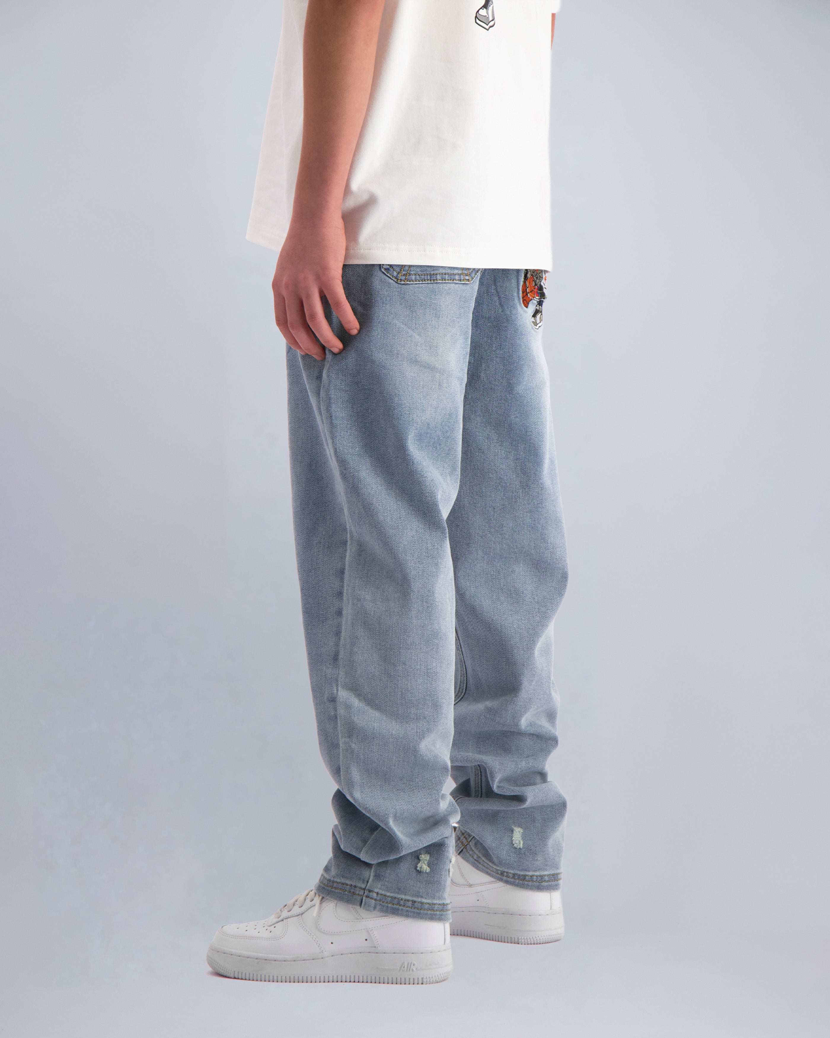 KIDS DRIBBLE STRAIGHT FIT JEANS | Hellblau