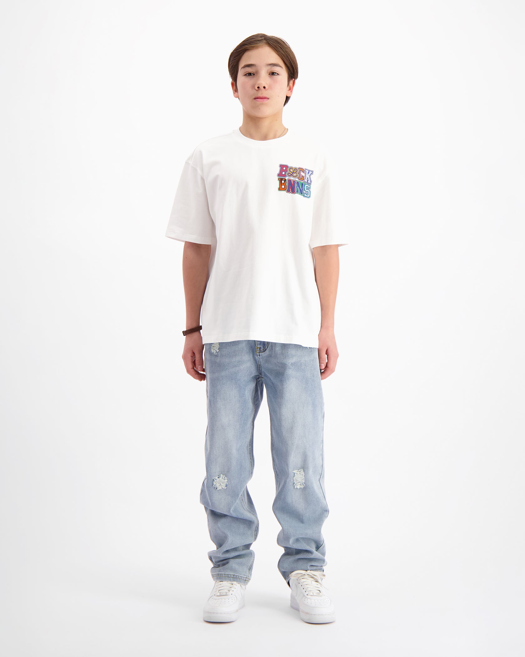 KIDS DRIBBLE T-SHIRT SET | White