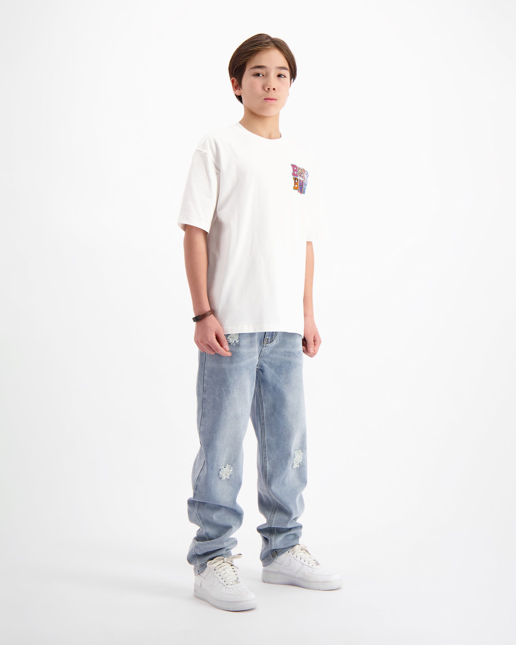 KIDS DRIBBLE T-SHIRT SET | White