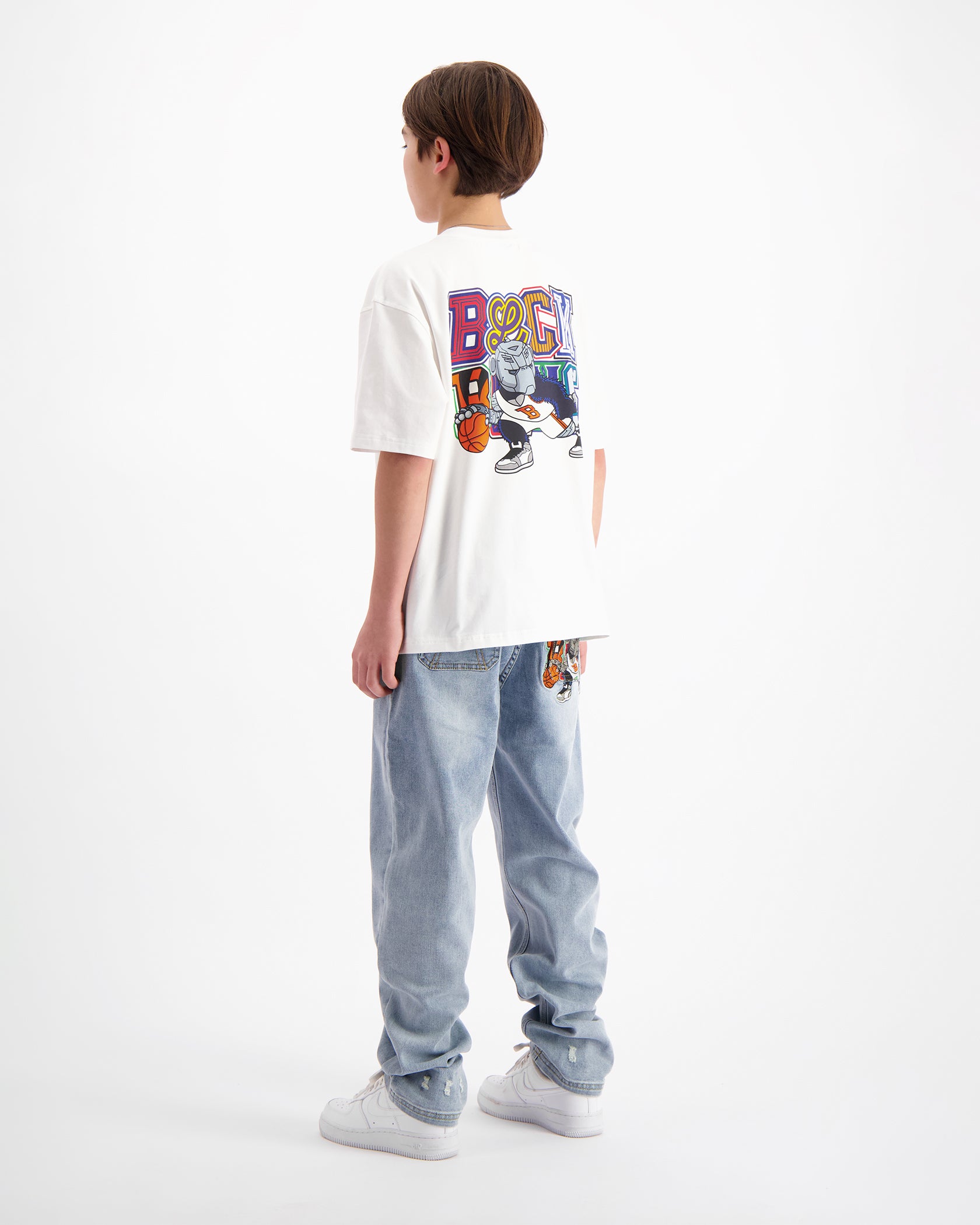 KIDS DRIBBLE T-SHIRT SET | White