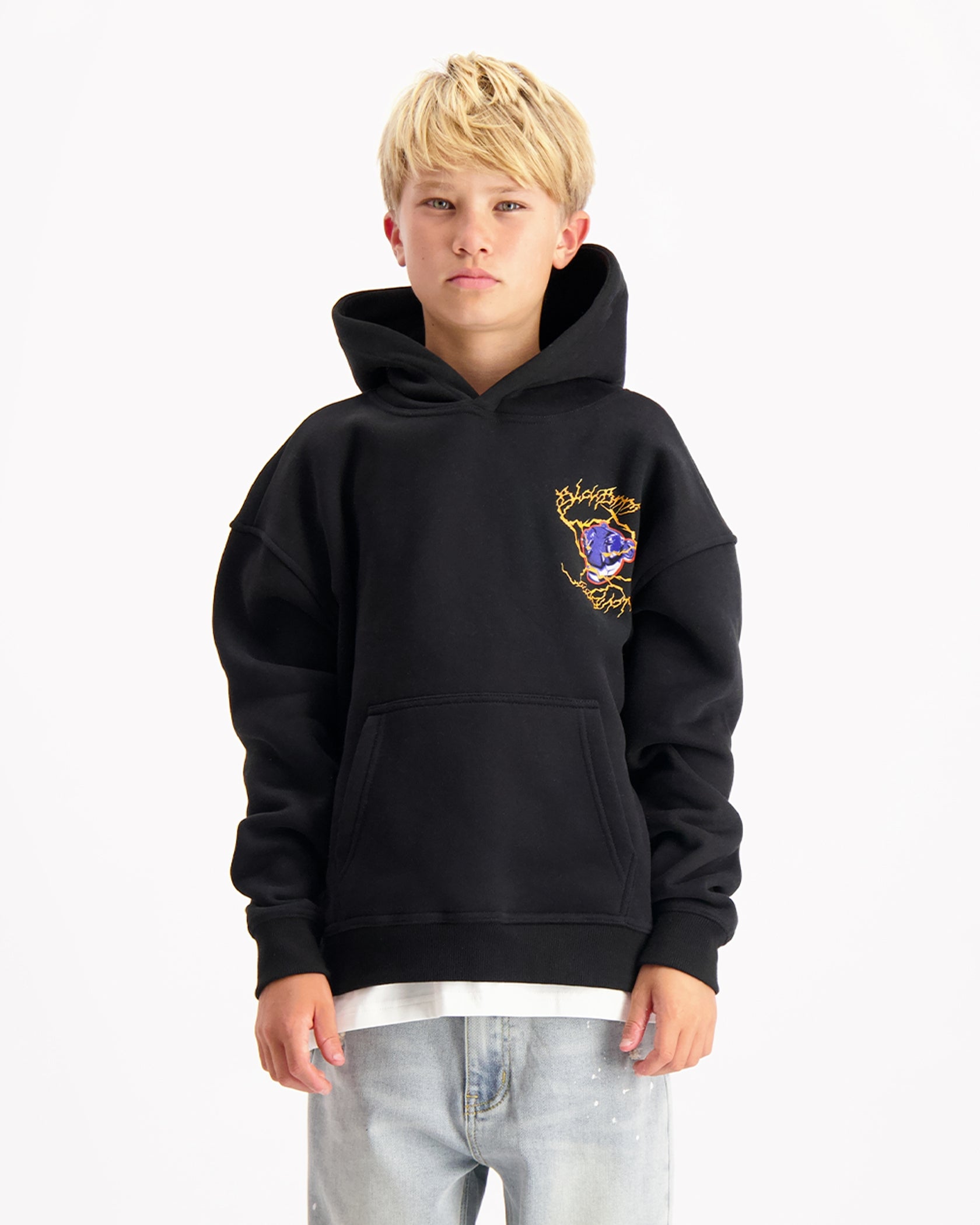 KIDS ELECTRO HOODIE | Black