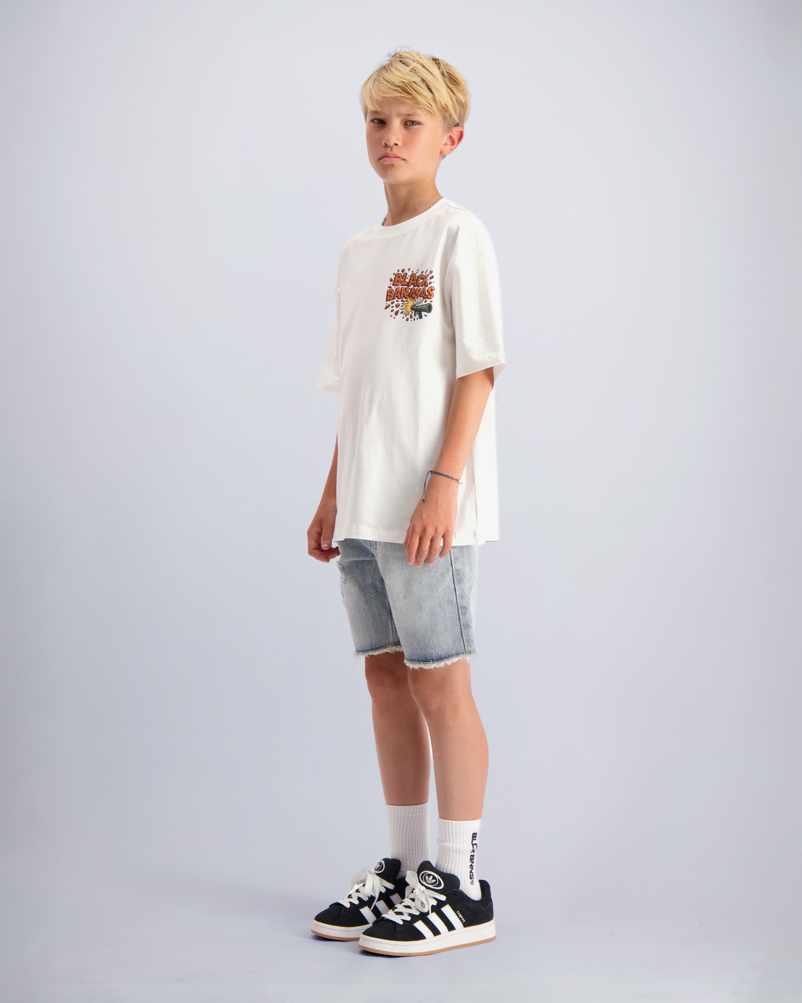 Exploode KIDS EXPLODE T-SHIRT | White – Black Bananas