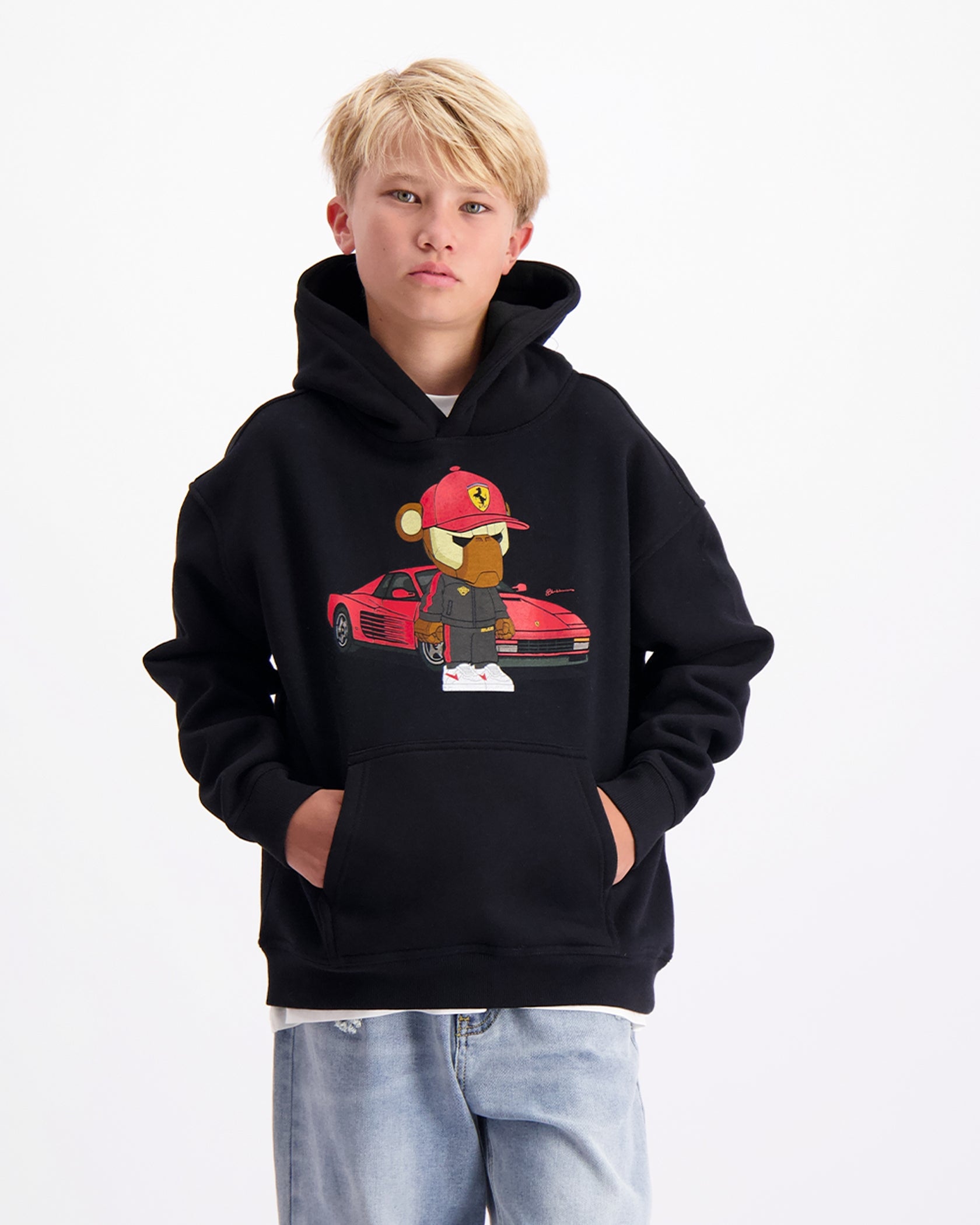 KIDS FEBBARI HOODIE | Black