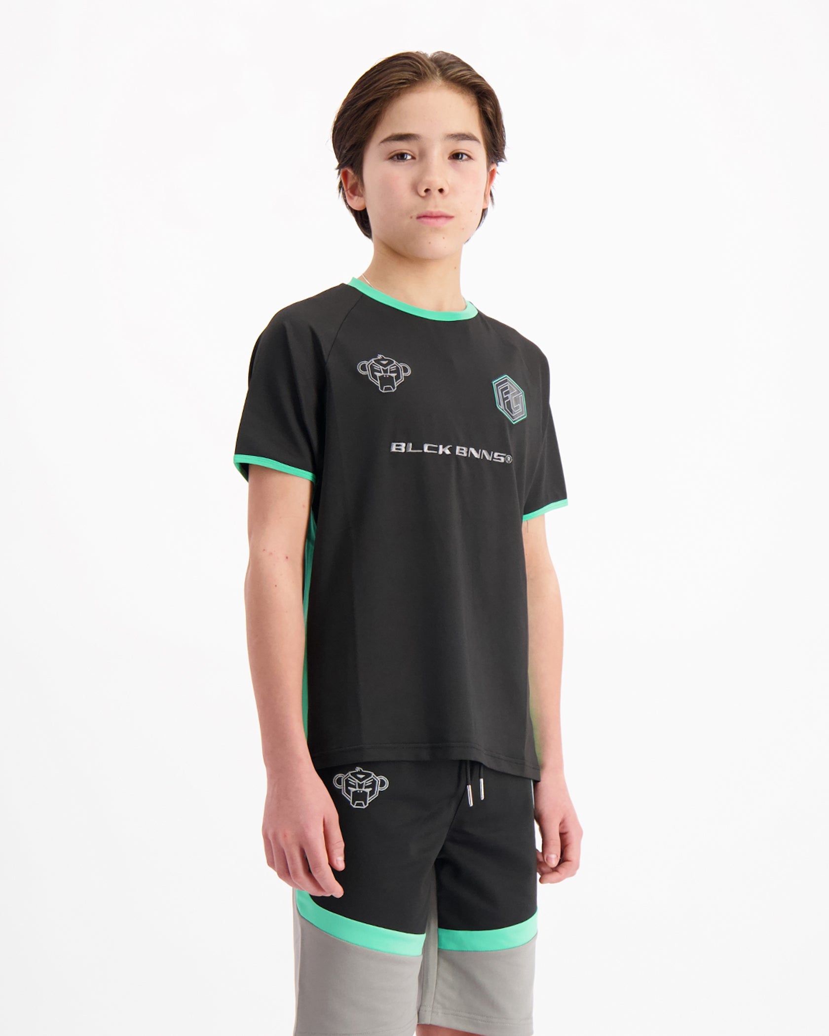 KIDS FOOTBALL T-SHIRT | Black