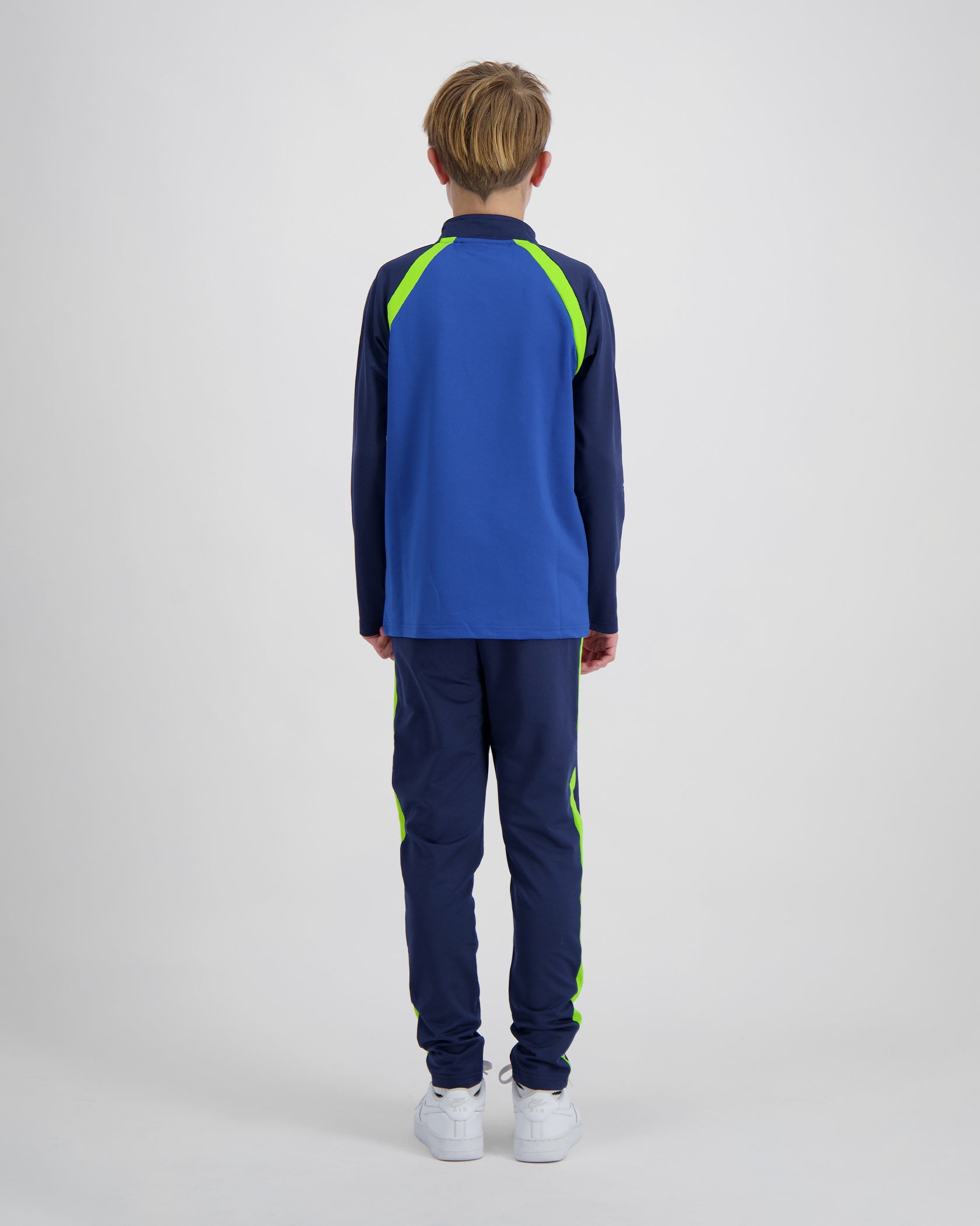 KIDS FOOTBALL TRACKSUIT | Navy/Lime