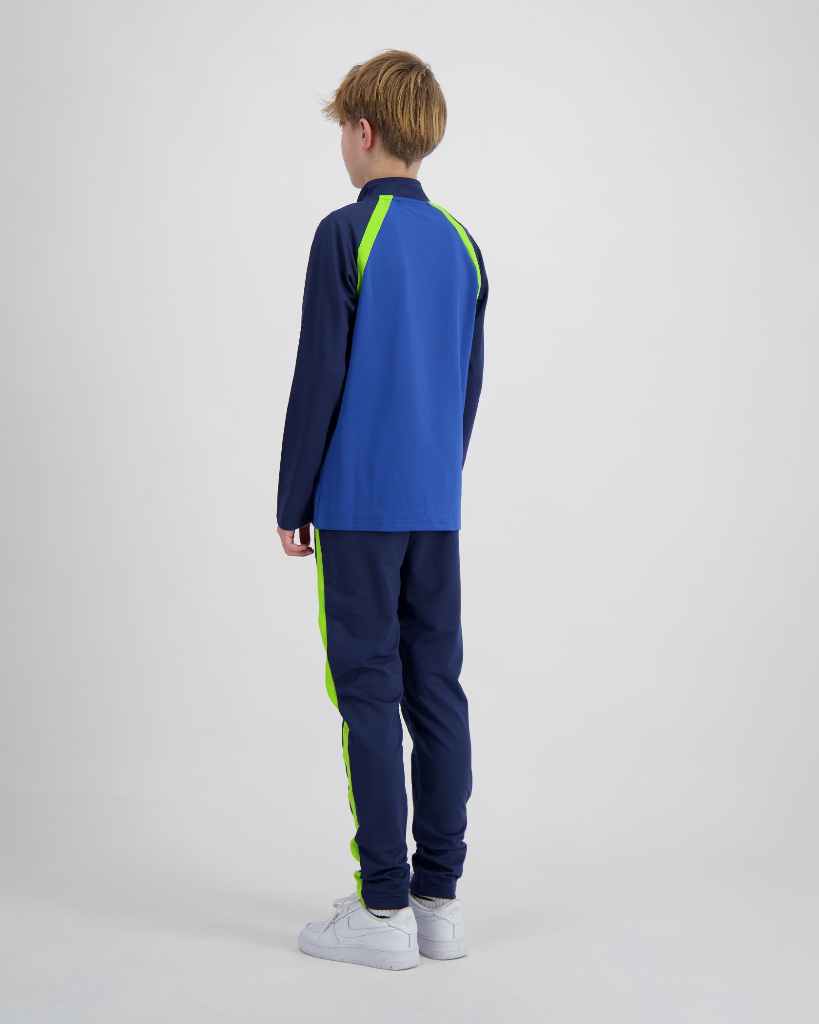 KIDS FOOTBALL TRACKSUIT | Navy/Lime