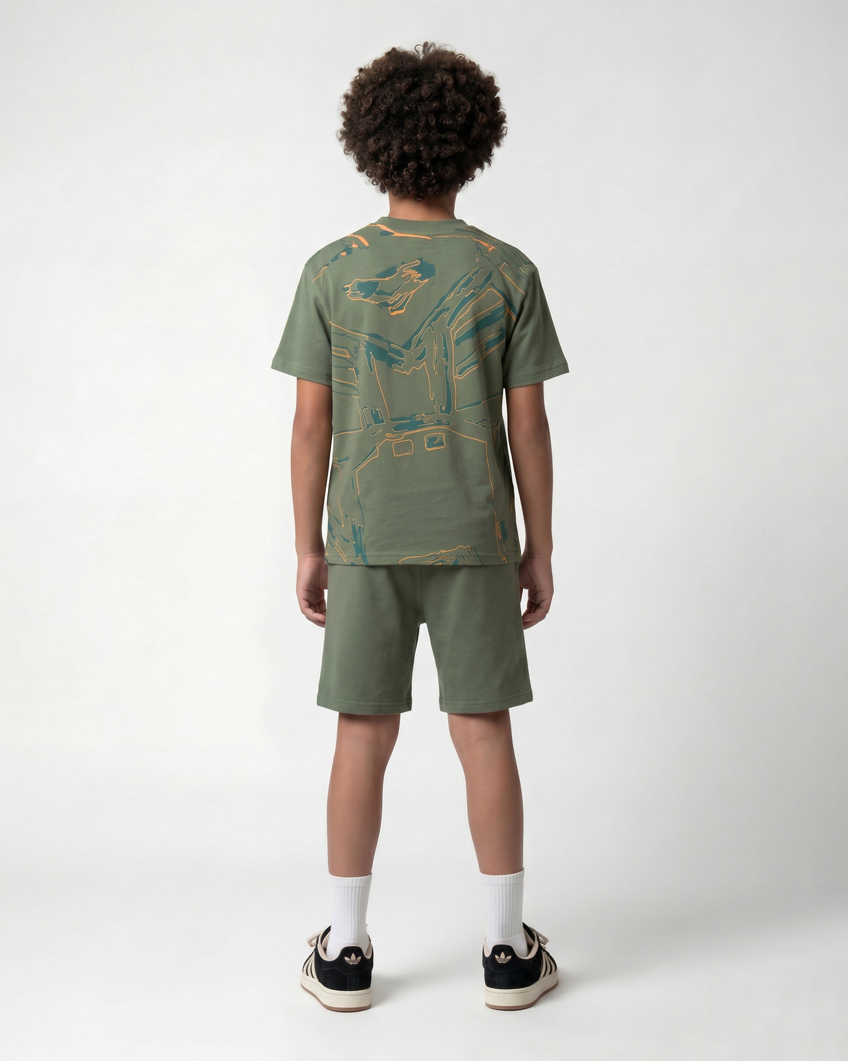 KIDS HUGE SKETCH TWINSET | Mint Green