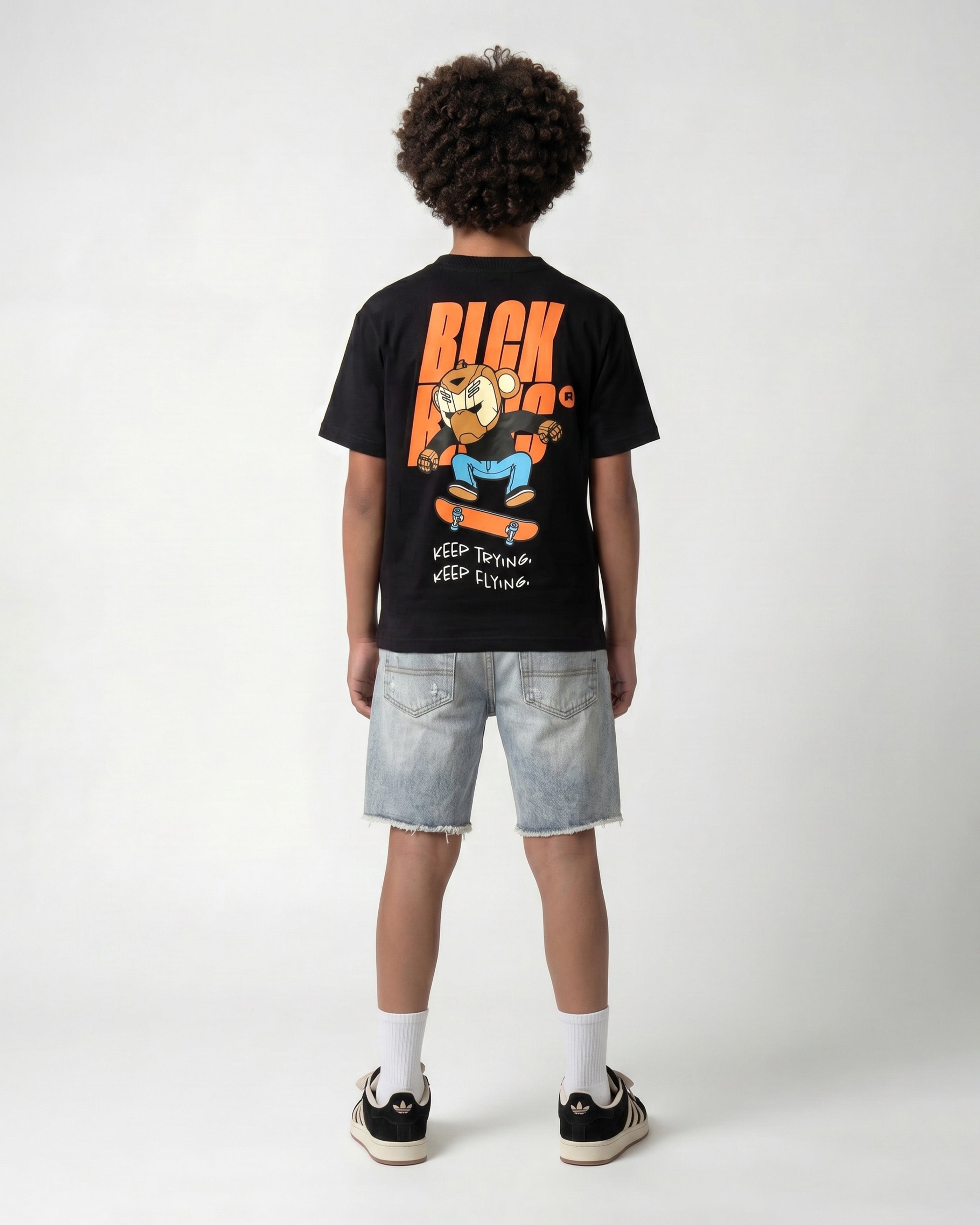 KIDS KEEP FLYING T-SHIRT | Schwarz