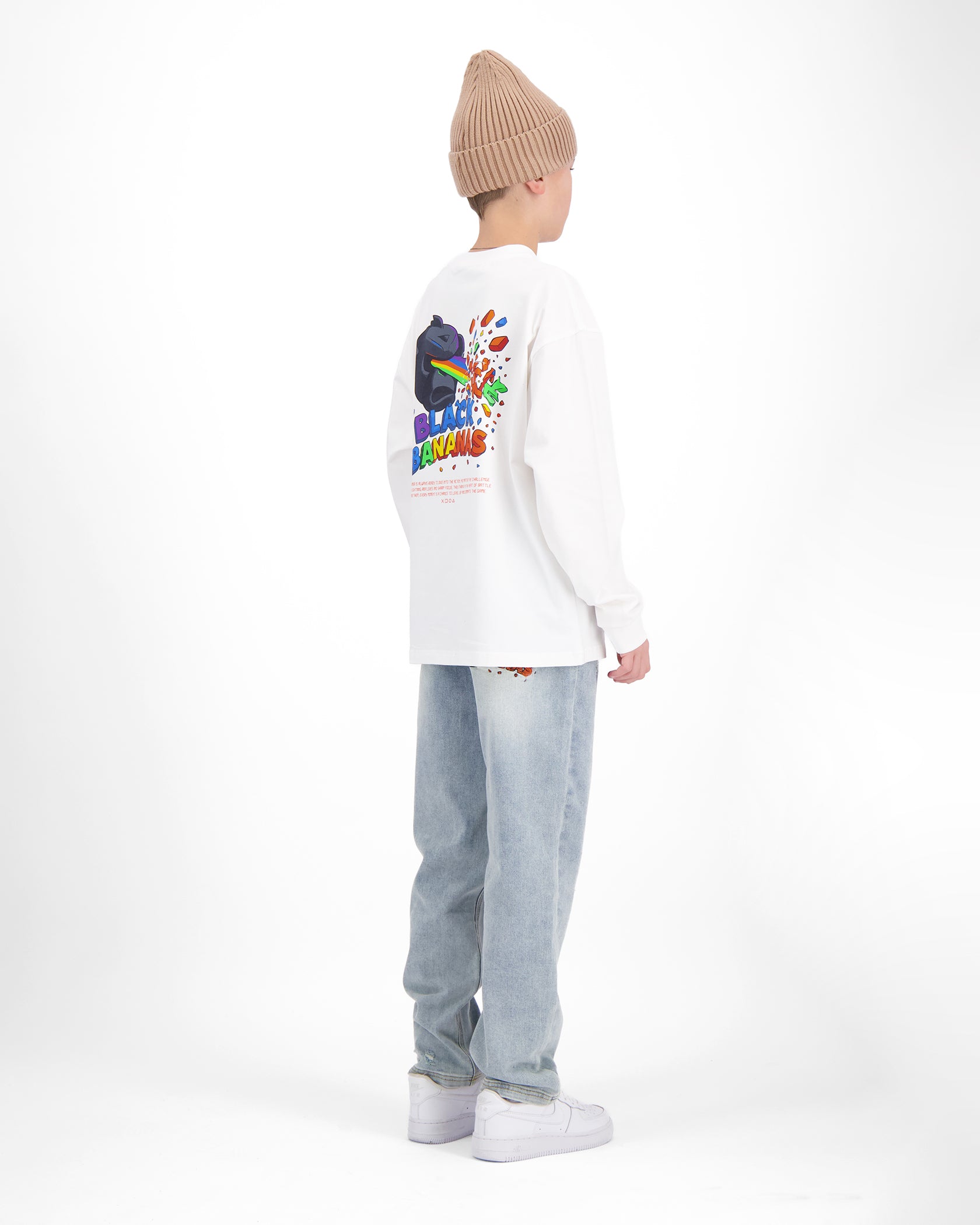 KIDS LASER LONGSLEEVE SET | White